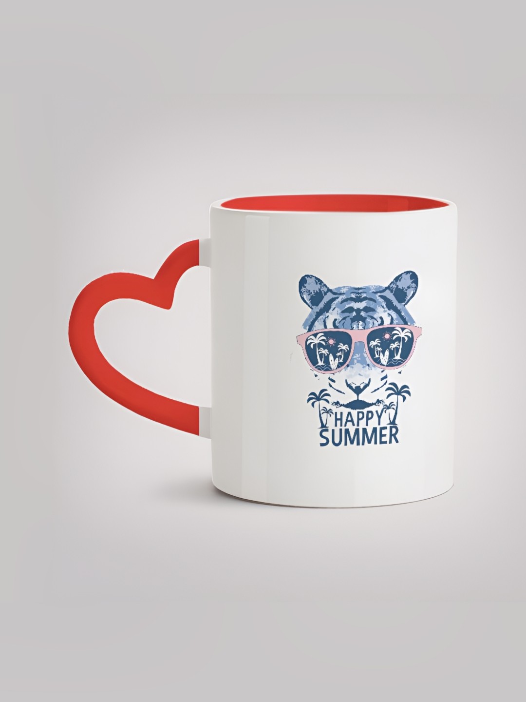 

MOTIVATE BOX White & Blue Printed Glossy Ceramic Mugs 330 ml