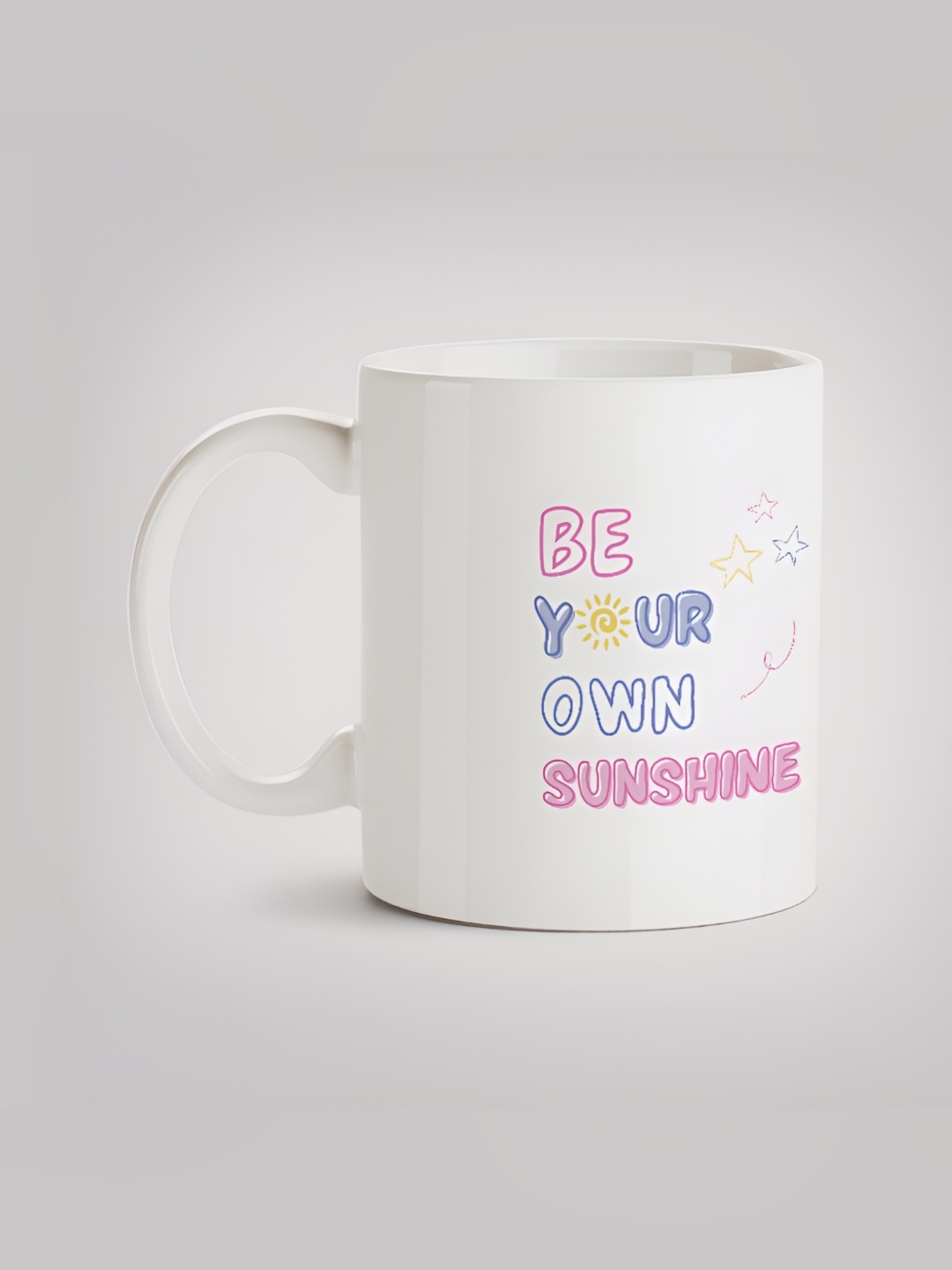 

MOTIVATE BOX White & Blue Printed Ceramic Glossy Mug 330 ml