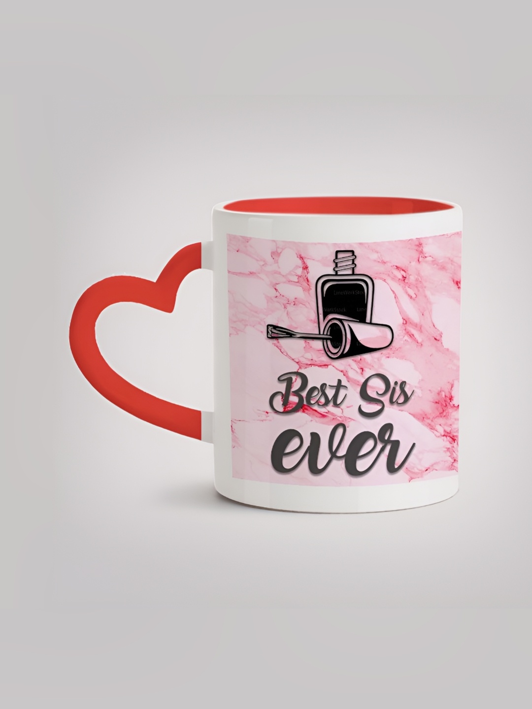 

MOTIVATE BOX White & Red Typography Printed Microwave Safe Ceramic Mug 330 ml