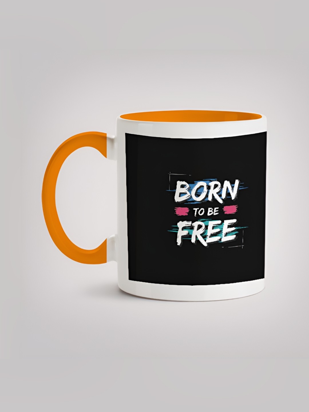 

MOTIVATE BOX White & Black Printed Glossy Ceramic Mugs 330 ml
