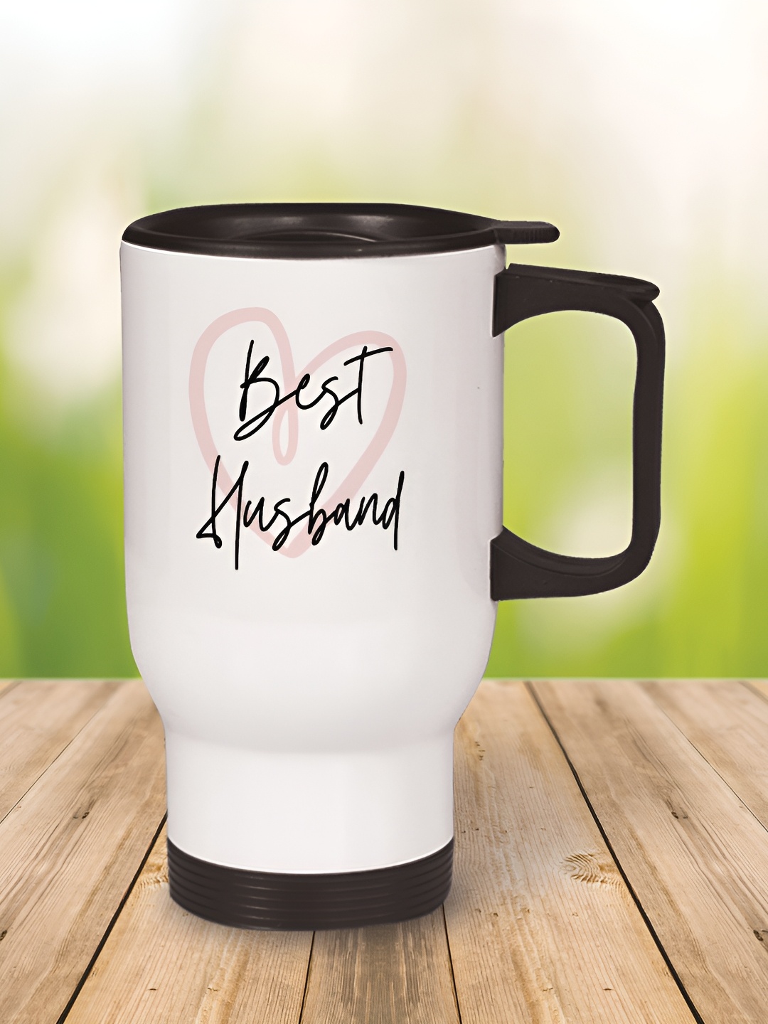 

MOTIVATE BOX Black & White Printed Stainless Steel Glossy Mug 450 ml