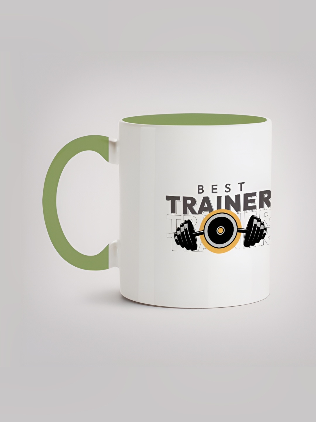 

MOTIVATE BOX White & Green Printed Ceramic Glossy Mug 330ml