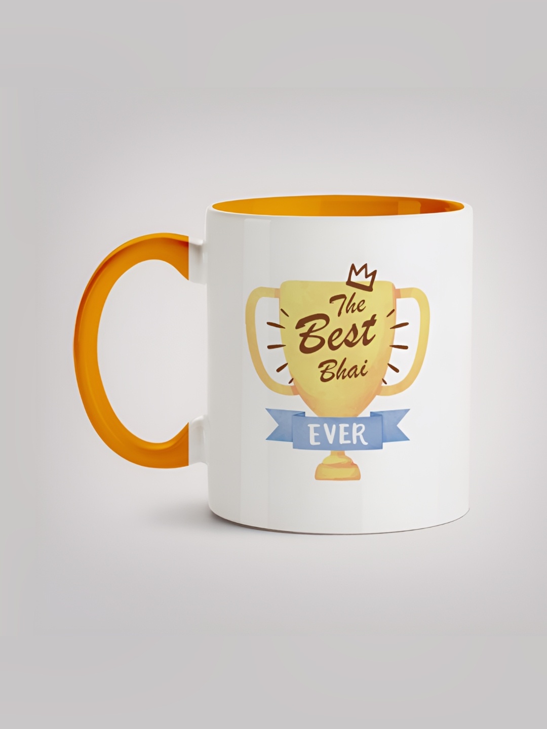 

MOTIVATE BOX Yellow & White Typography Printed Ceramic Glossy Mug 330 ml