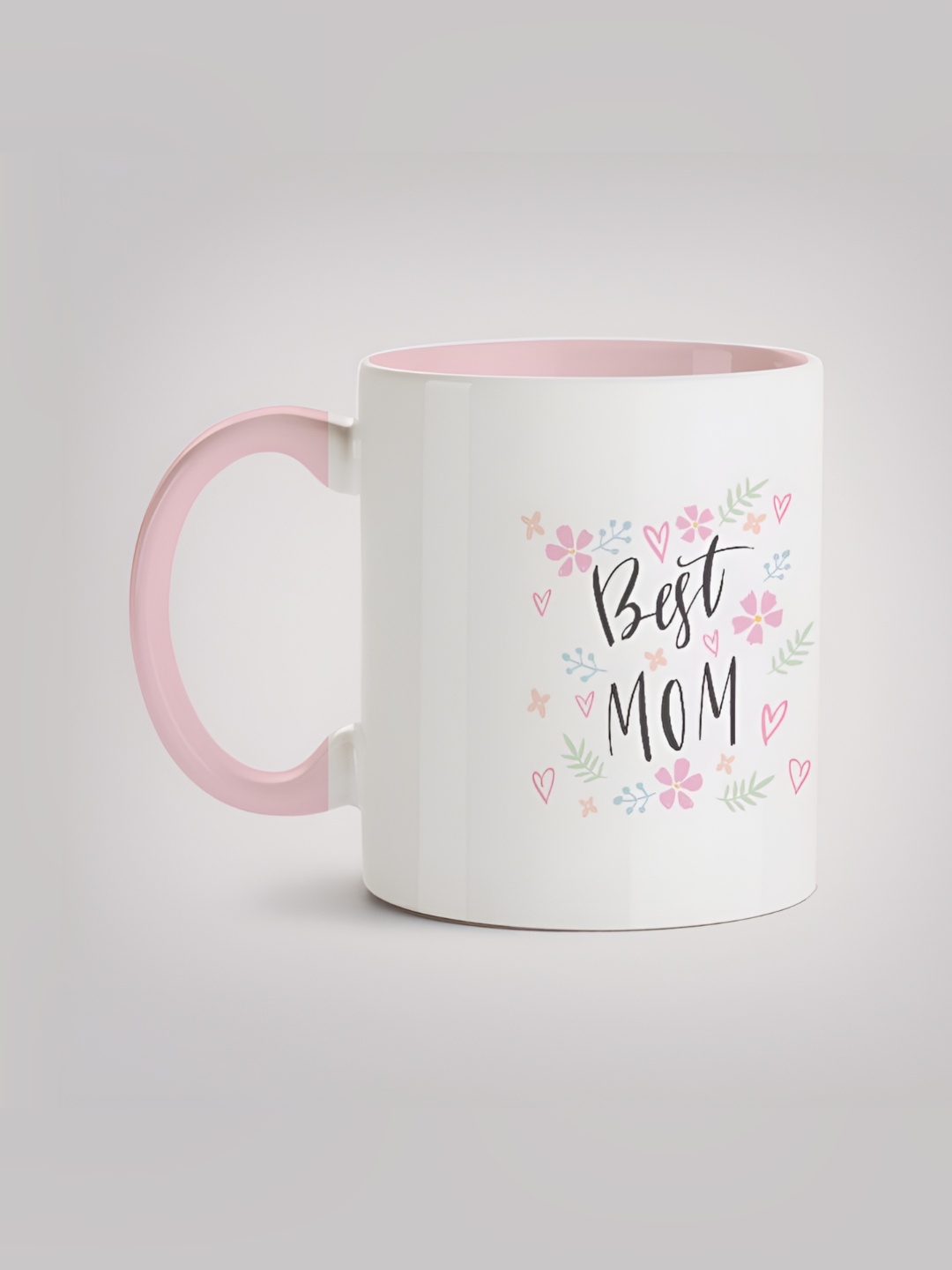 

MOTIVATE BOX White & Pink Typography Printed Ceramic Glossy Mug 330 ml