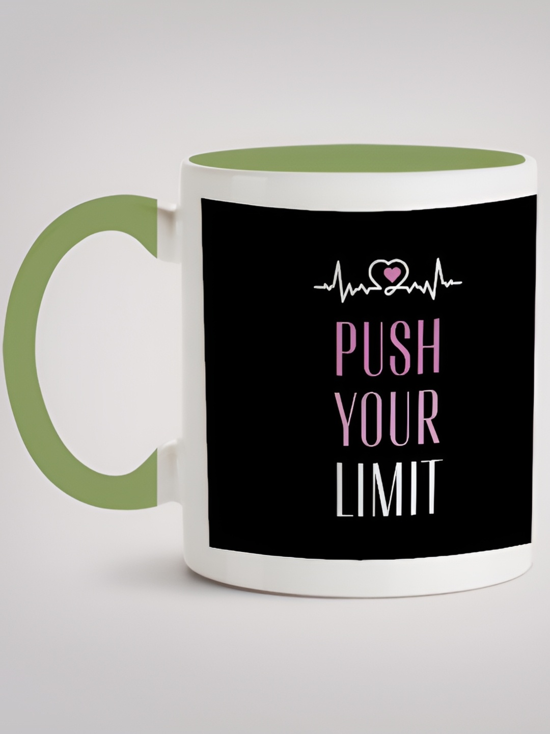 

MOTIVATE BOX Green & Black Printed Glossy Ceramic Mug 330ml