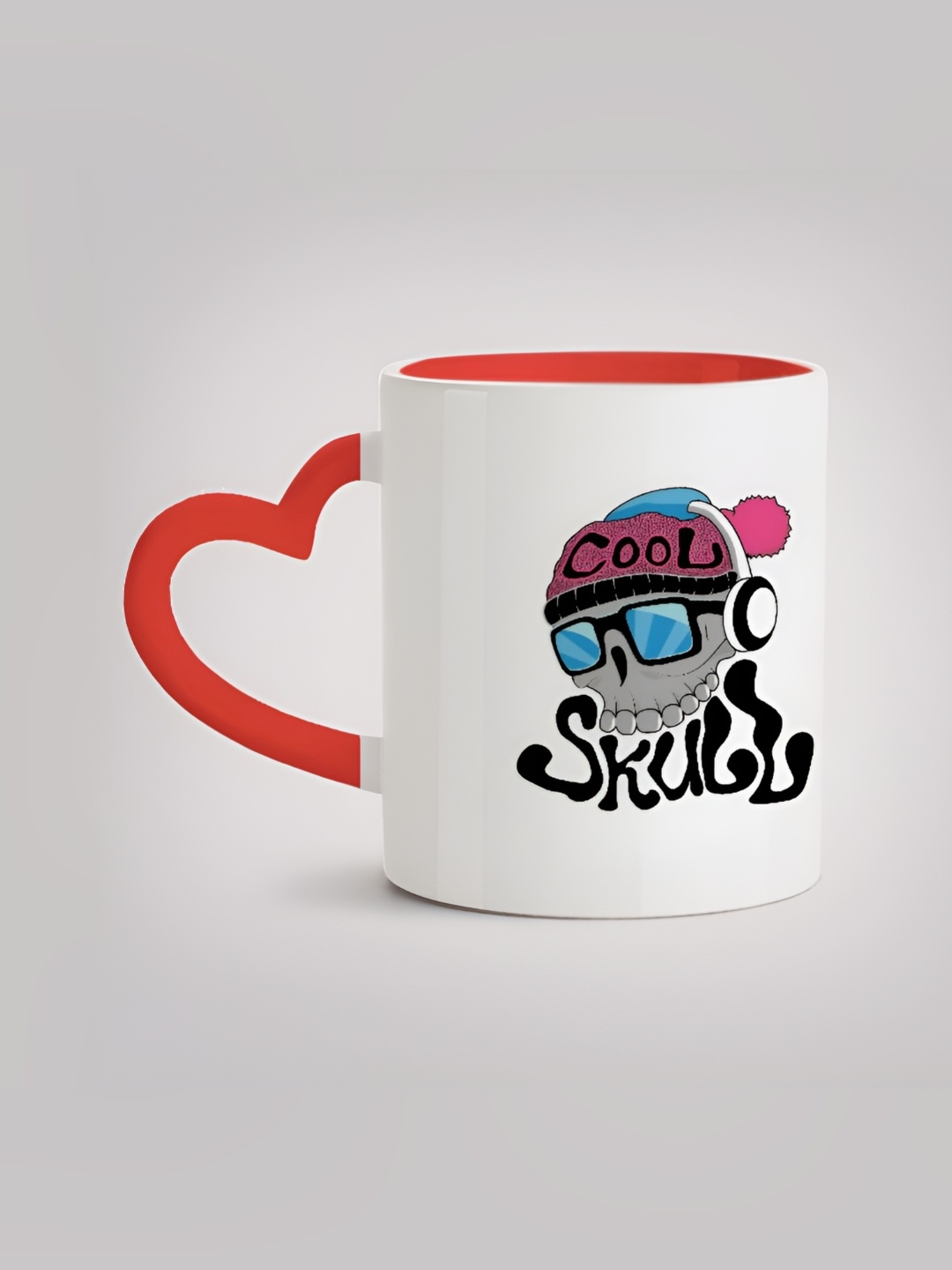 

MOTIVATE BOX White & Red Graphic Printed Ceramic Glossy Mug 330 ml