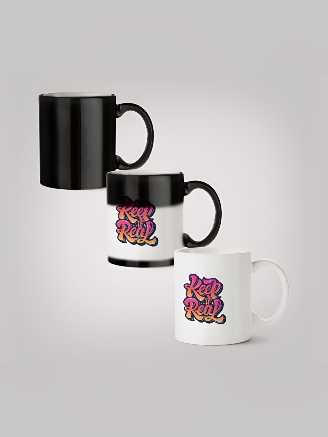 

MOTIVATE BOX White & Black Printed Ceramic Microwave Safe Glossy Finished Mug 330 ml
