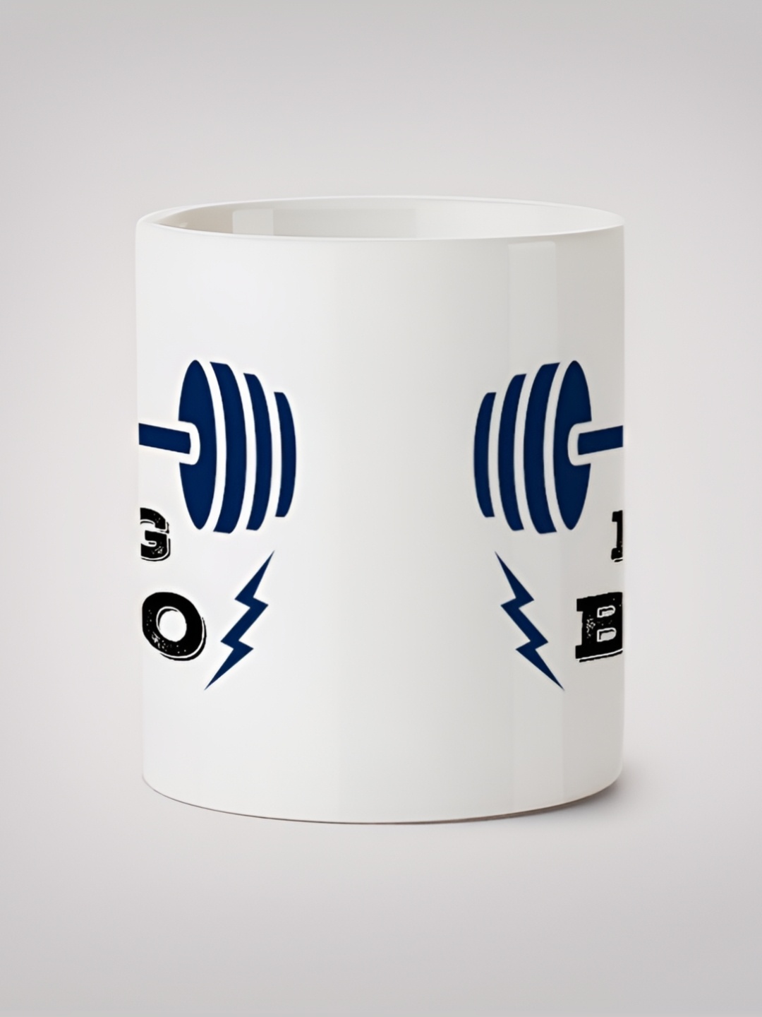 

MOTIVATE BOX White & Blue Text or Slogans Printed Ceramic Glossy Mugs 330 ml