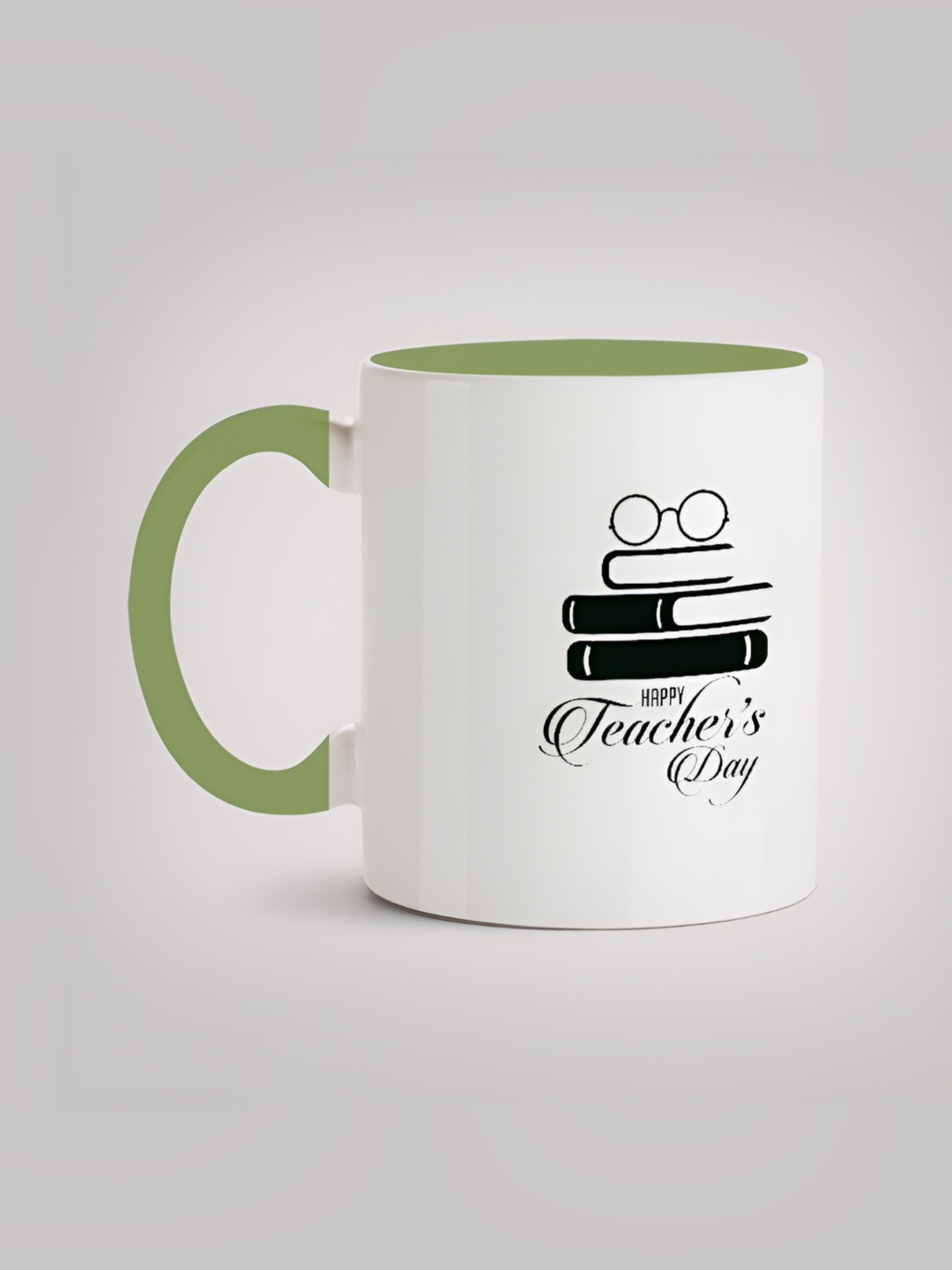 

MOTIVATE BOX White & Green Printed Ceramic Mugs 330 ml