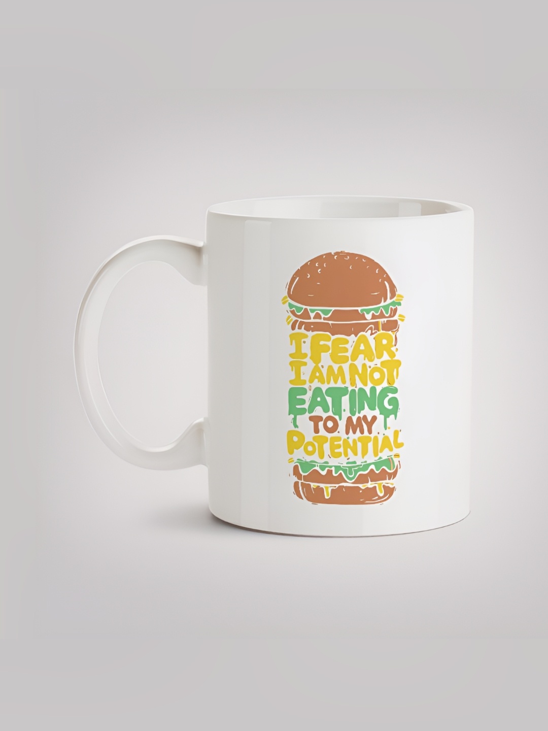 

MOTIVATE BOX White & Green Printed Ceramic Glossy Mug 330ml