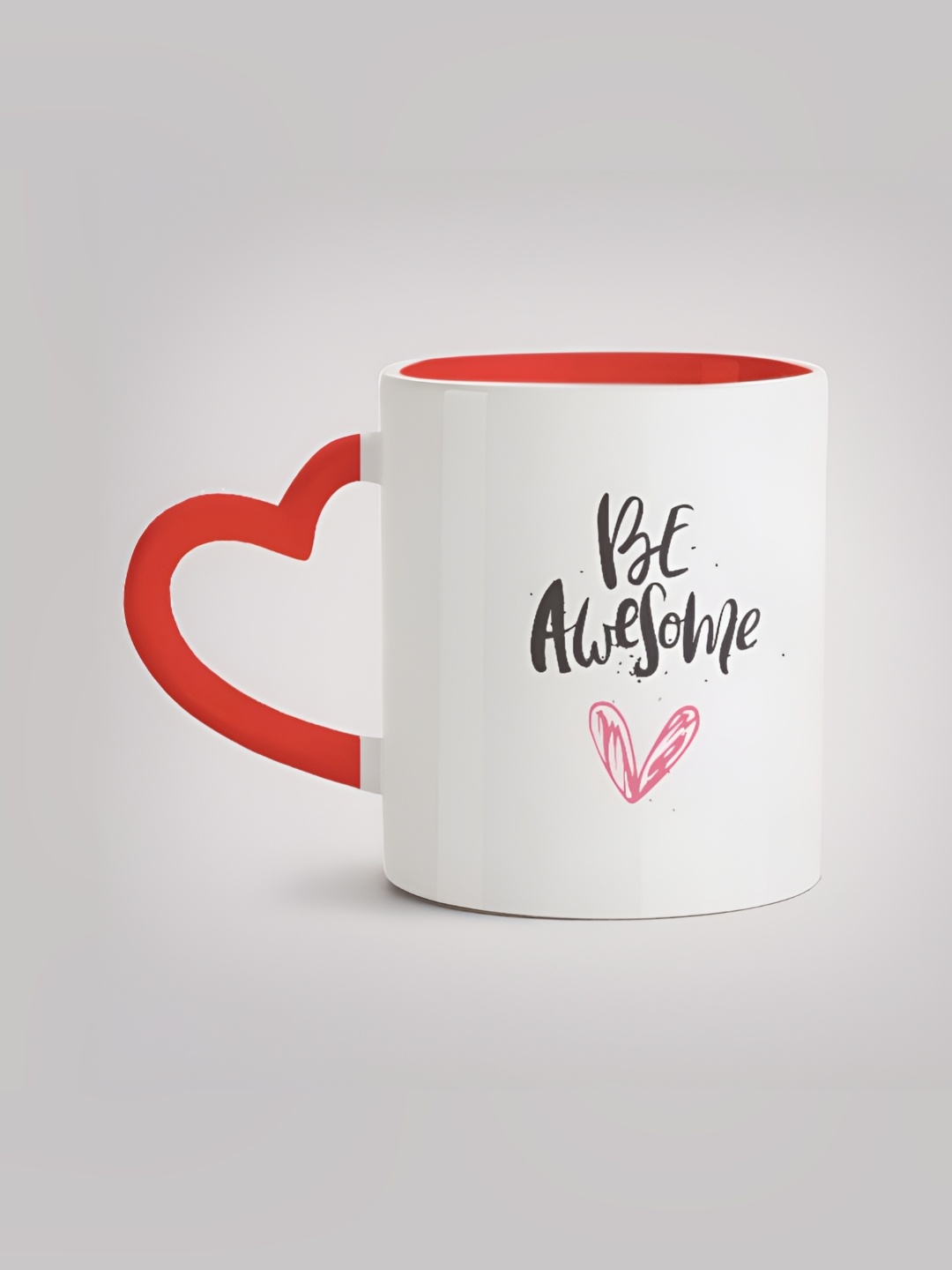 

MOTIVATE BOX White & Red Printed Ceramic Glossy Mugs 330 ml