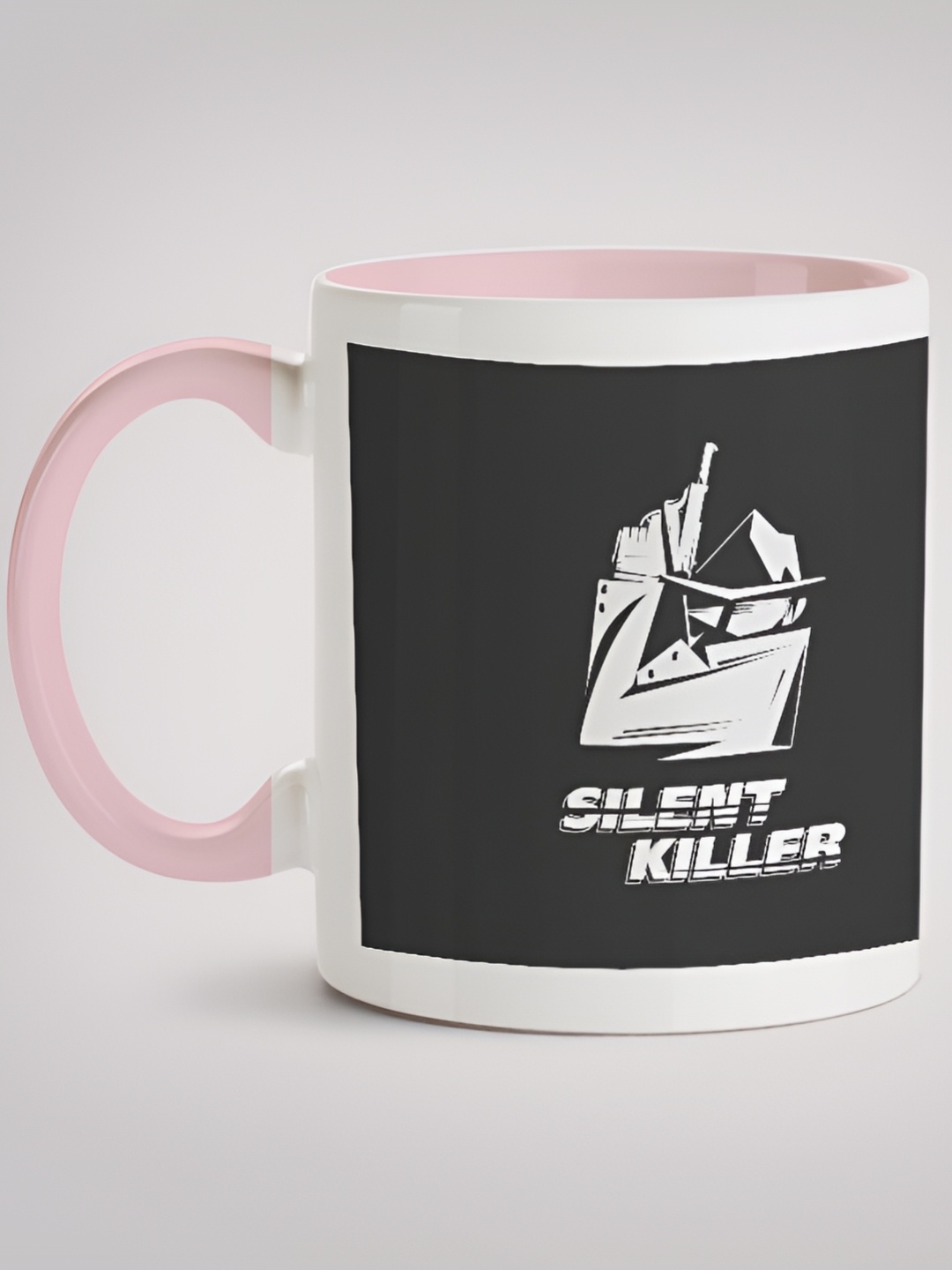 

MOTIVATE BOX Black & Pink Typography Printed Ceramic Glossy Mug 330 ml