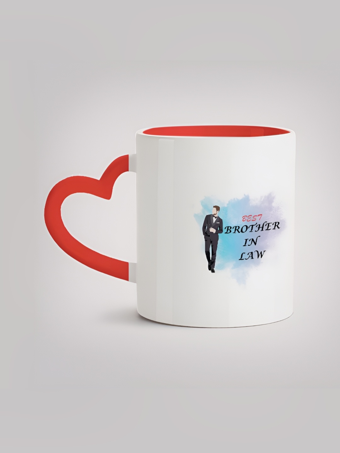 

MOTIVATE BOX White & Red Printed Ceramic Glossy Mug 330 ml