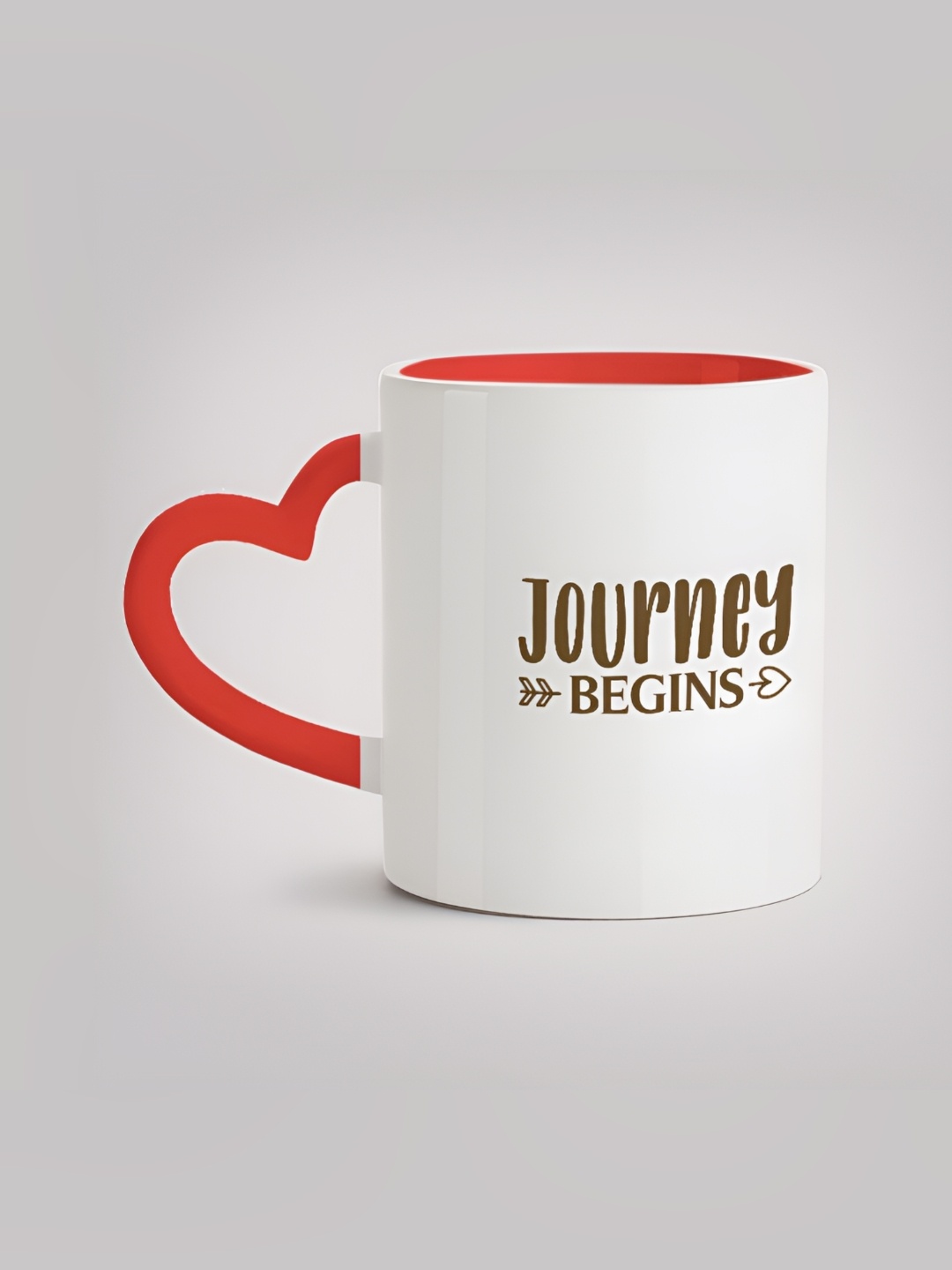 

MOTIVATE BOX White & Brown Printed Ceramic Glossy Mugs 330 ml