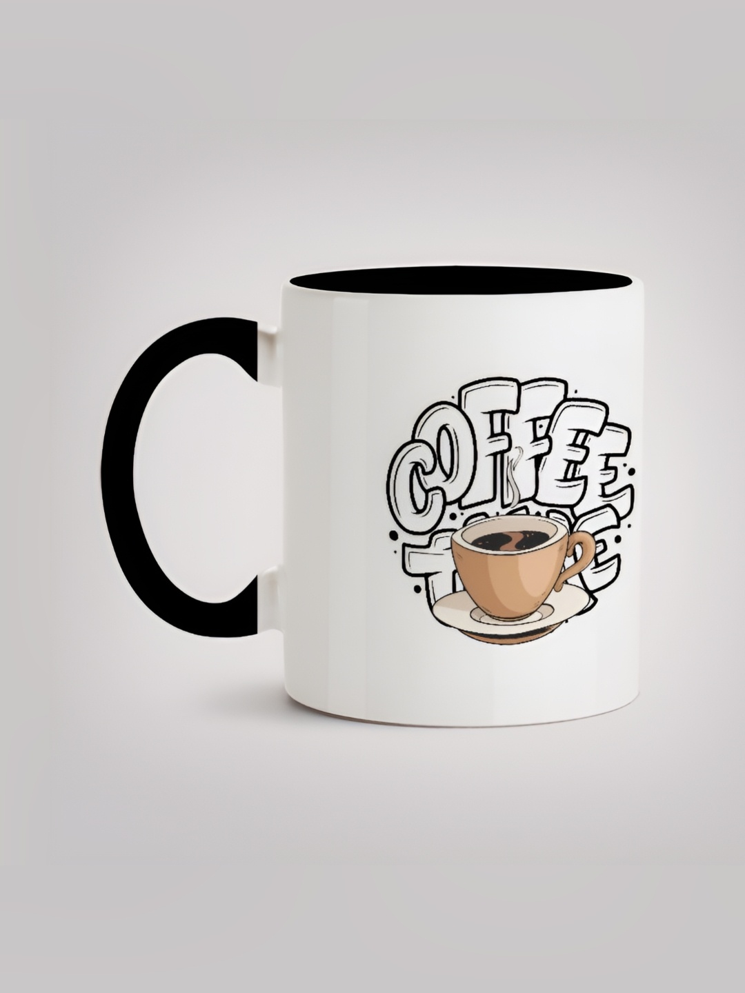 

MOTIVATE BOX White & Black Printed Ceramic Glossy Mug 330ml