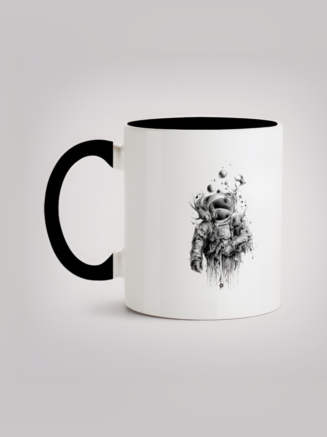 

MOTIVATE BOX White & Black Printed Microwave Safe Ceramic Mugs 330ml