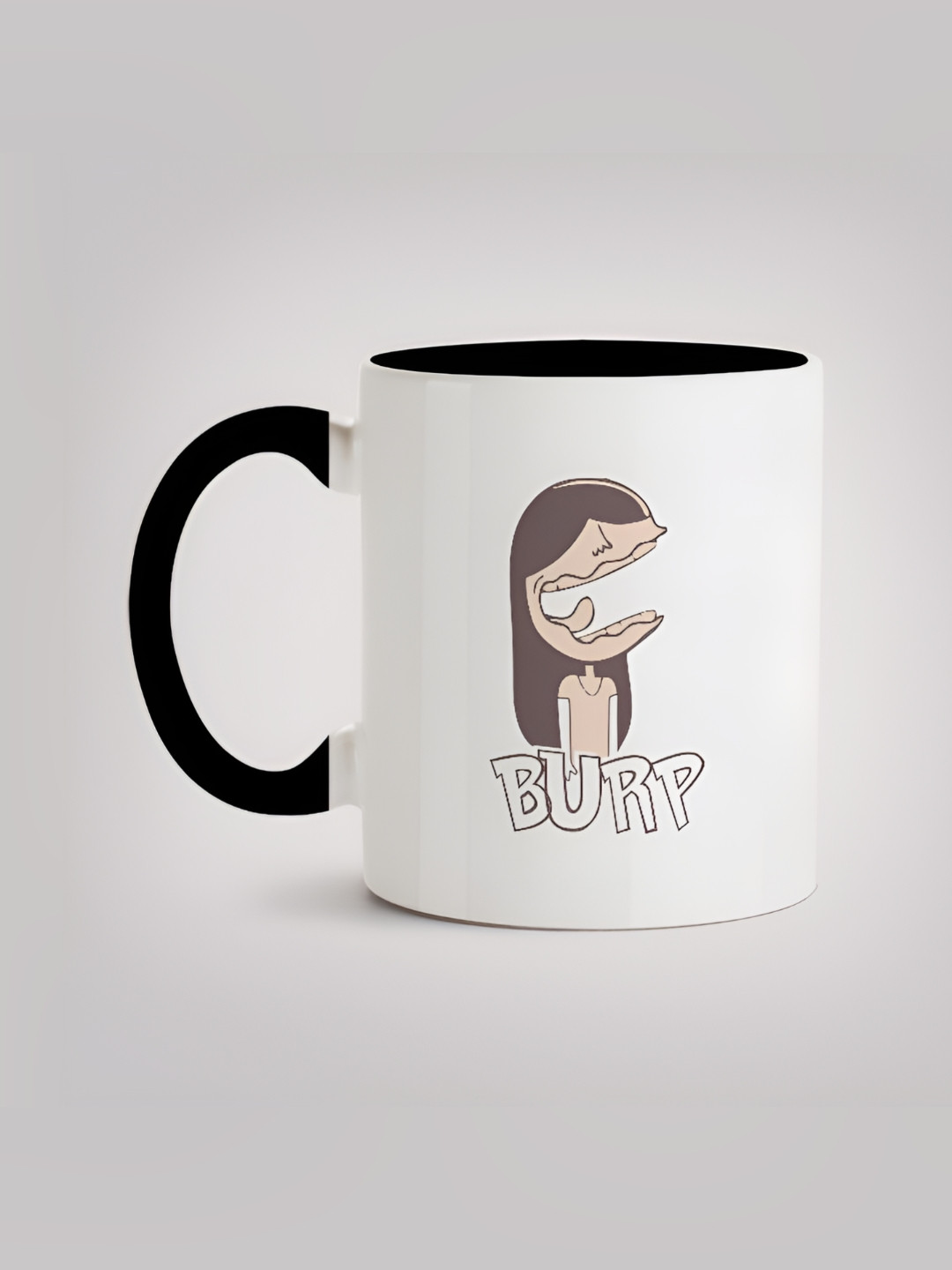 

MOTIVATE BOX White & Black Printed Ceramic Glossy Mugs 330 ml