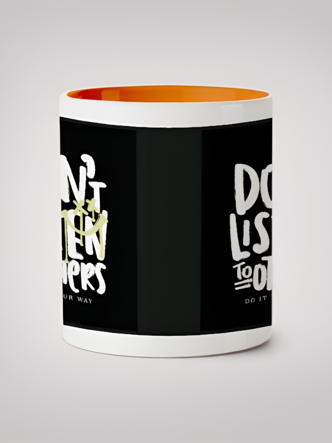 

MOTIVATE BOX Black & White Printed Ceramic Microwave Safe Glossy Finished Mug 330 ml
