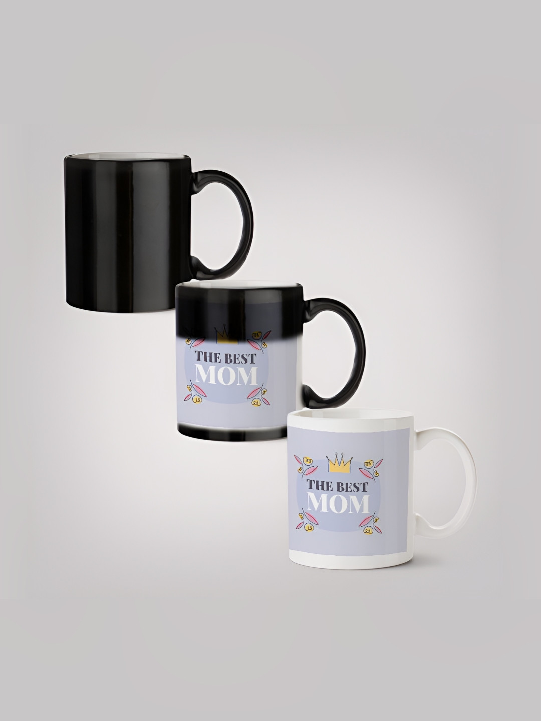 

MOTIVATE BOX Black & White Printed Ceramic Microwave Safe Glossy Mugs 330 ml