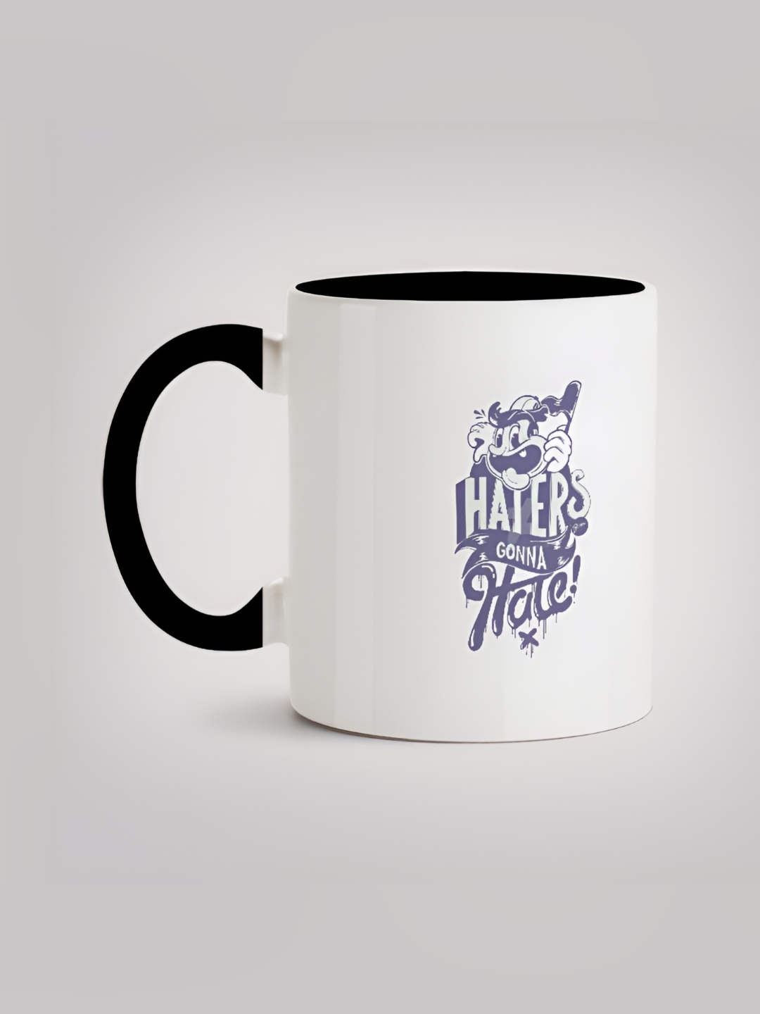 

MOTIVATE BOX White & Blue Printed Glossy Ceramic Mugs 330 ml