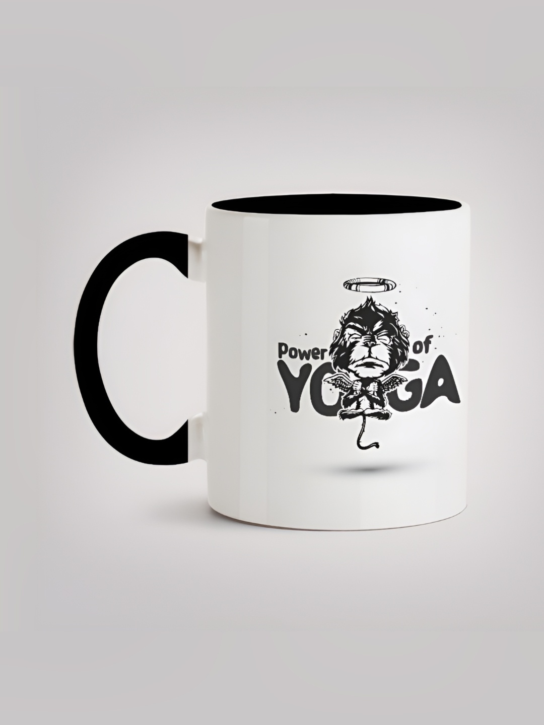 

MOTIVATE BOX Black & White Printed Ceramic Glossy Mugs 330 ml