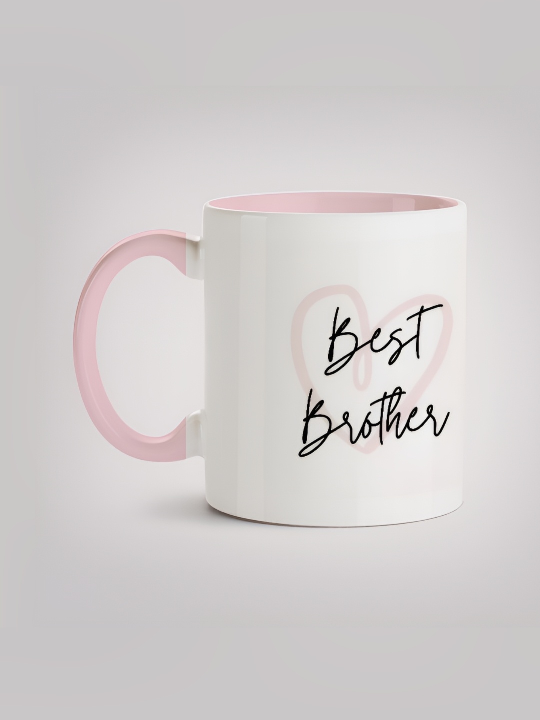 

MOTIVATE BOX White & Pink Ceramic Printed Mugs 330 ml, Black
