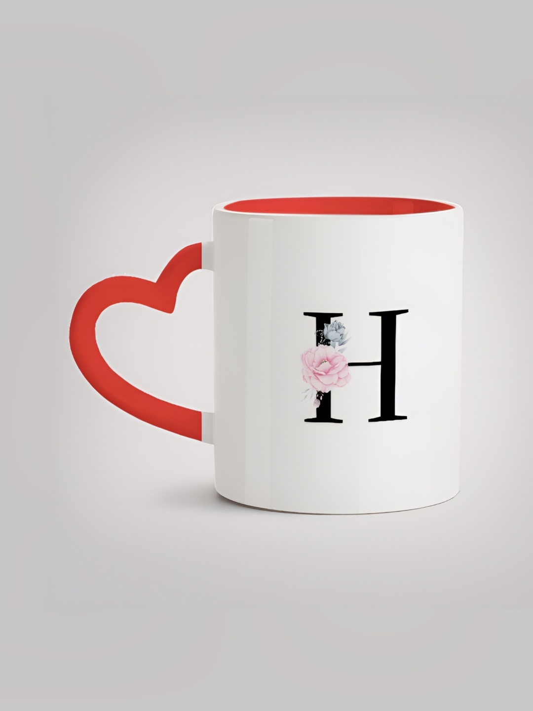 

MOTIVATE BOX White & Red Printed Ceramic Glossy Mugs 330 ml