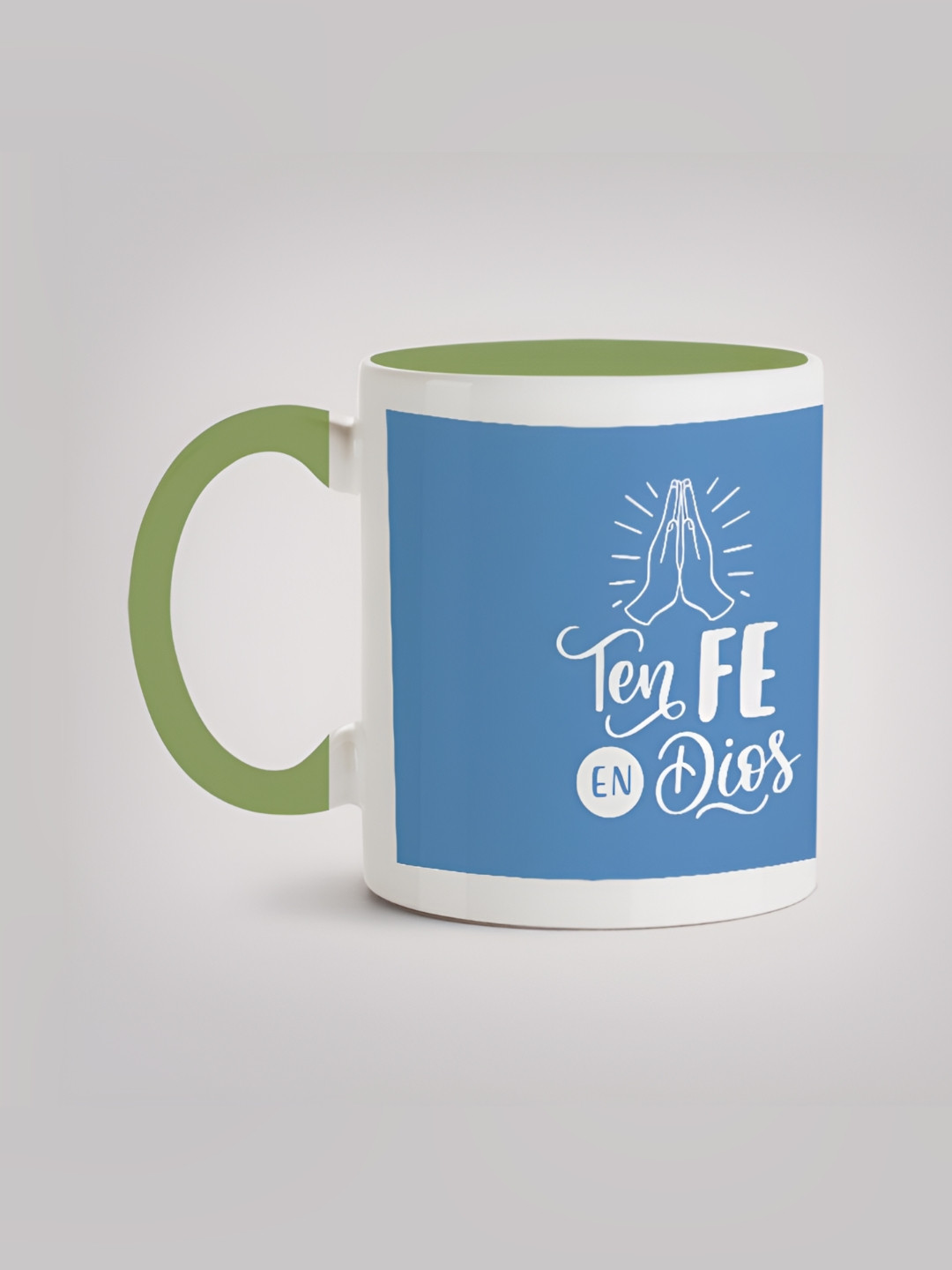 

MOTIVATE BOX Blue & White Text or Slogans Printed Ceramic Glossy Mug 330 ml