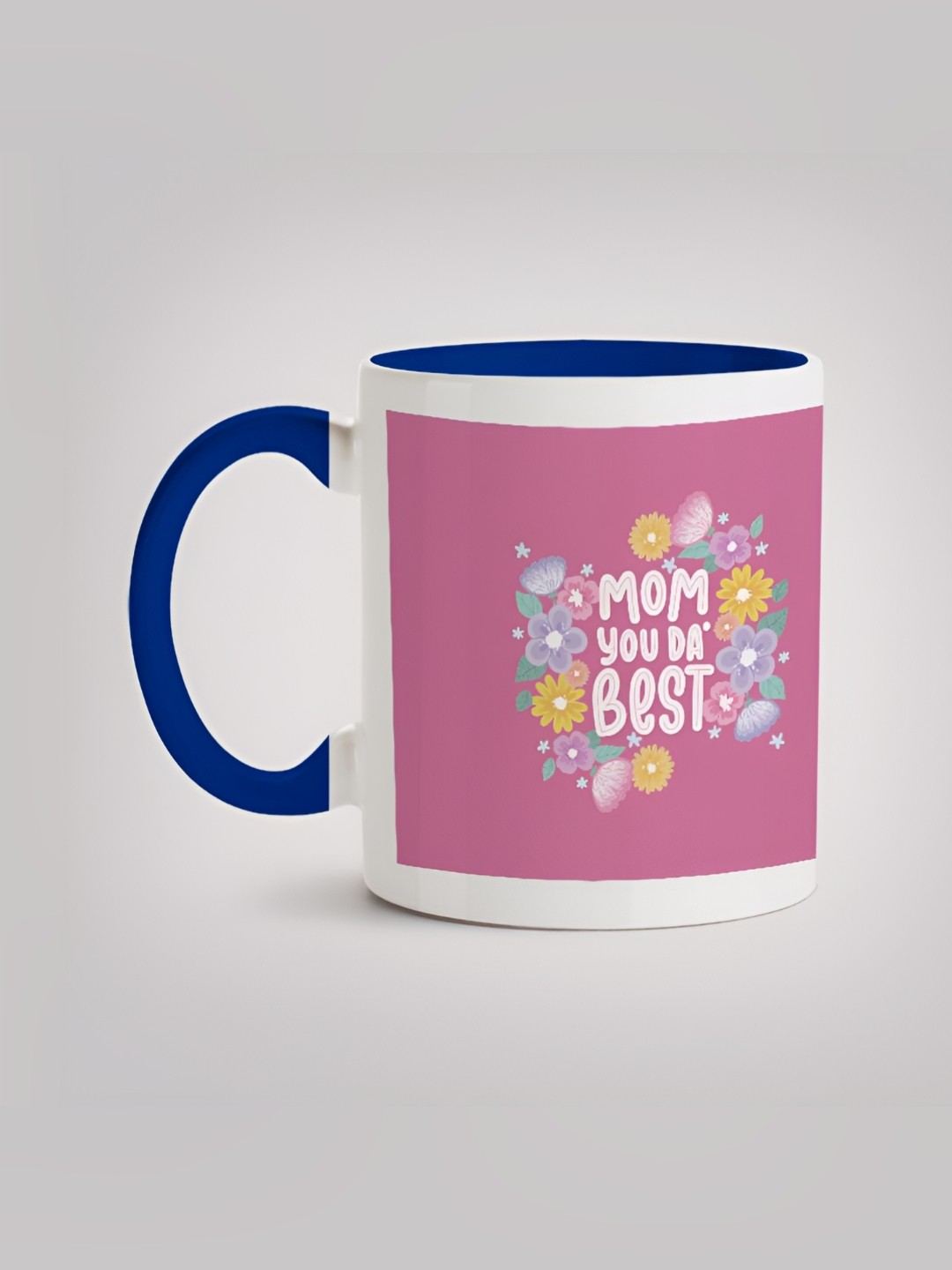 

MOTIVATE BOX Pink & White Printed Ceramic Microwave Safe Glossy Mugs 330 ml