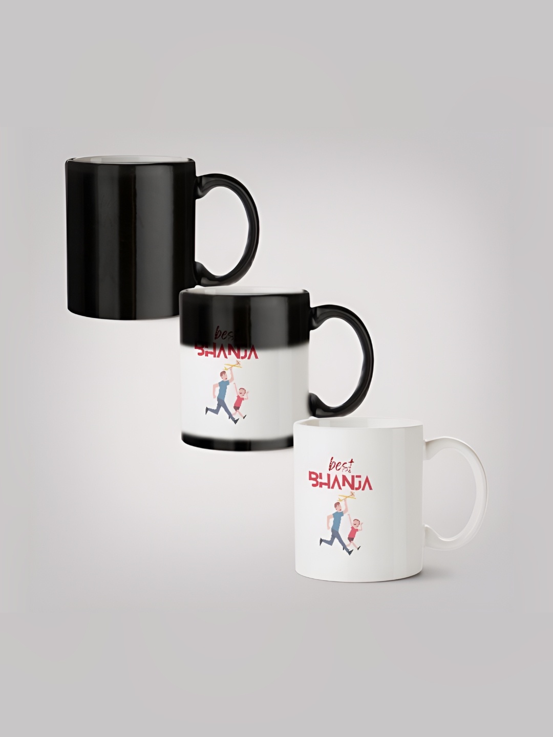 

MOTIVATE BOX White & Black Text or Slogans Printed Ceramic Glossy Mugs Set of Cups and Mugs