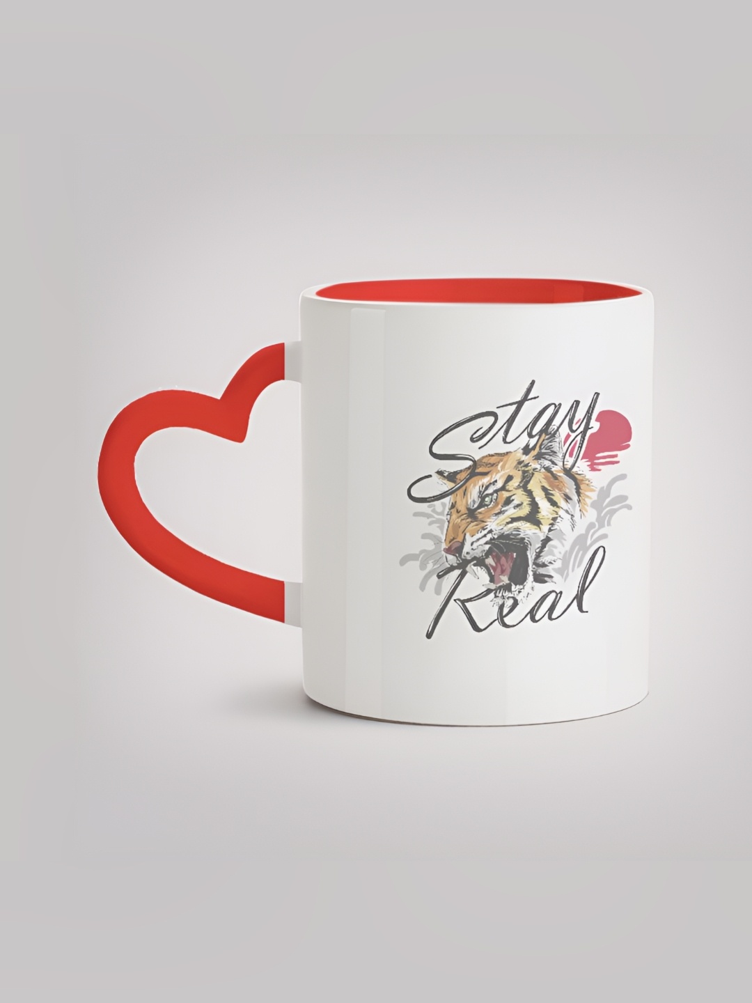 

MOTIVATE BOX White & Red Printed Glossy Ceramic Mugs 330 ml