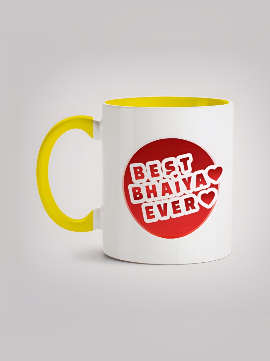 

MOTIVATE BOX Red & White Printed Ceramic Microwave Safe Glossy Mugs 330 ml