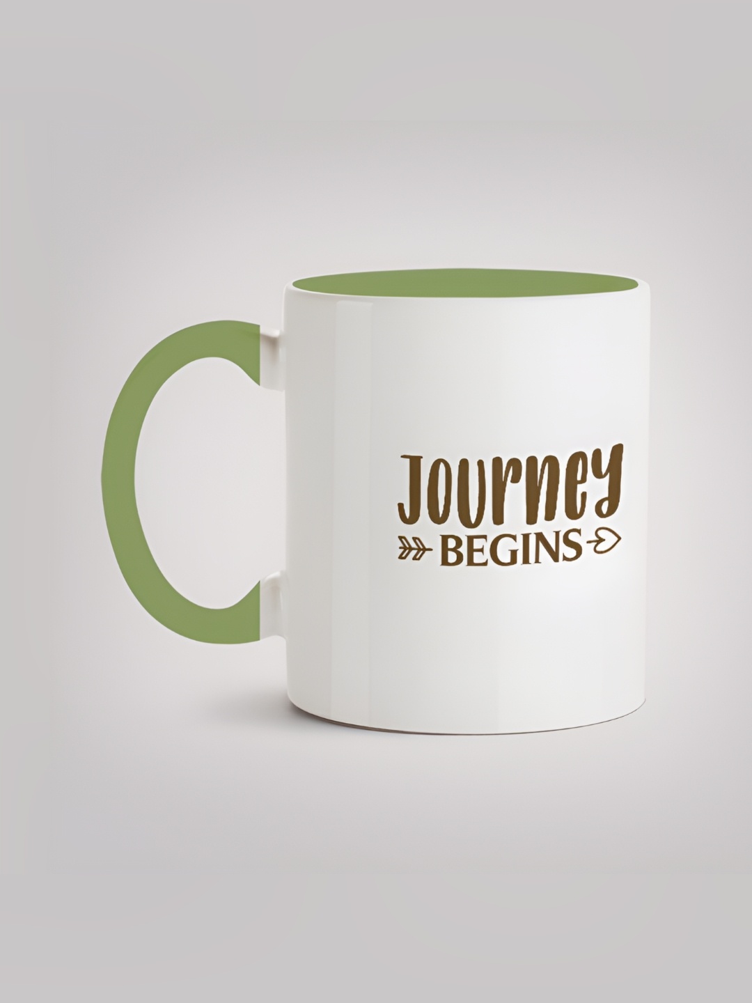 

MOTIVATE BOX White & Brown Printed Ceramic Glossy Mug 330 ml