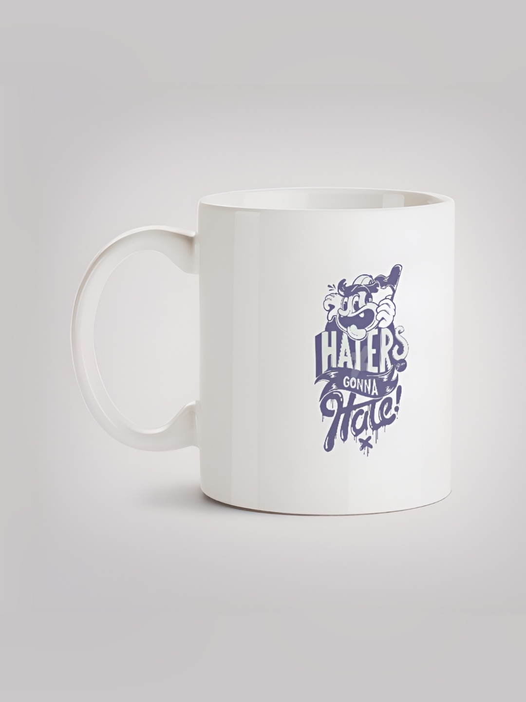 

MOTIVATE BOX White & Blue Typography Printed Microwave Safe Ceramic Mug 330 ml