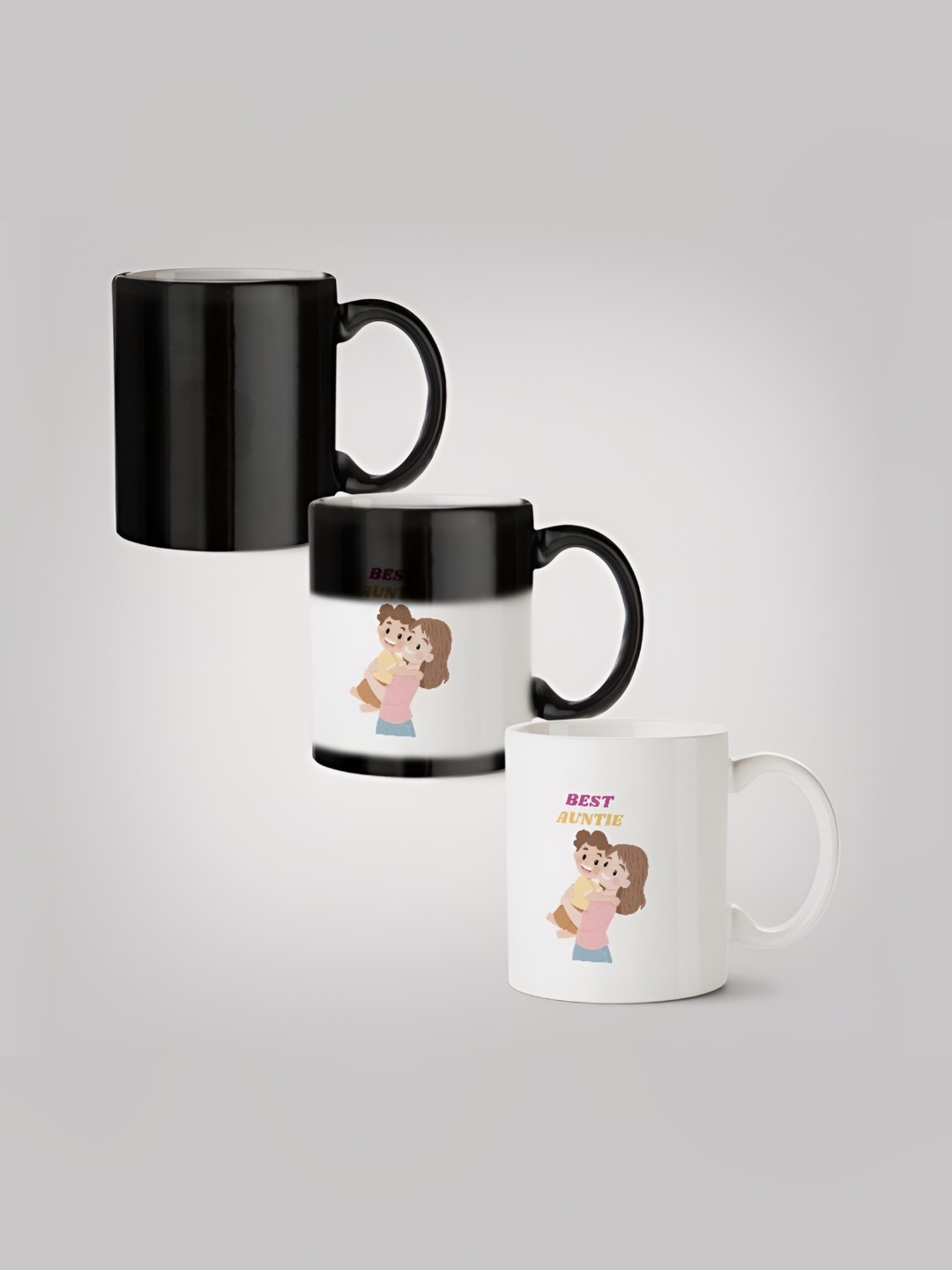 

MOTIVATE BOX White & Black Graphic Printed Ceramic Glossy Mug 330 ml