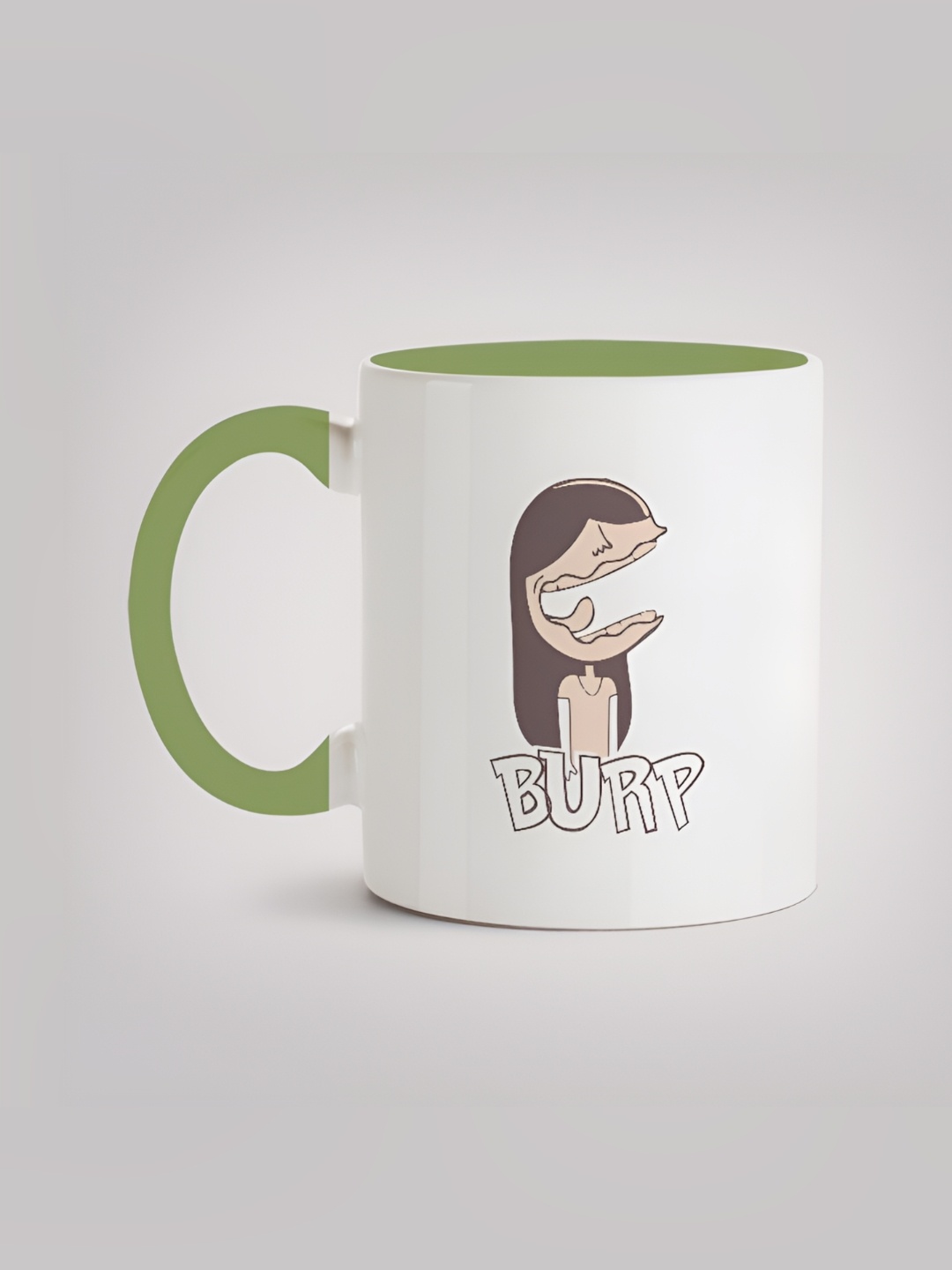 

MOTIVATE BOX White & Green Printed Ceramic Glossy Mug 330ml