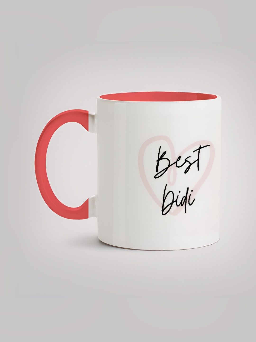 

MOTIVATE BOX White & Red Printed Ceramic Microwave Safe Glossy Finished Mug 330 ml