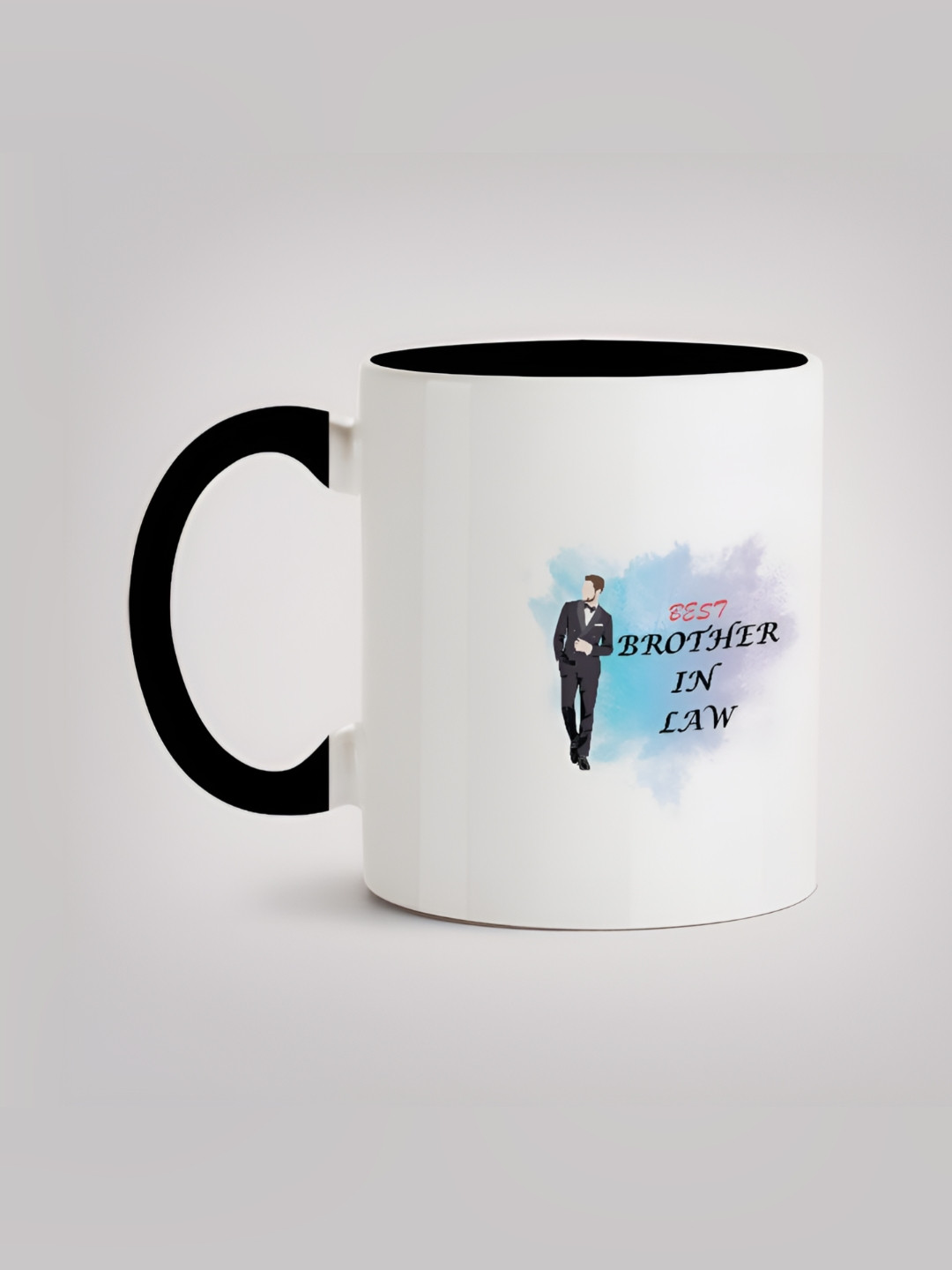 

MOTIVATE BOX White & Black Printed Ceramic Glossy Mugs 330 ml