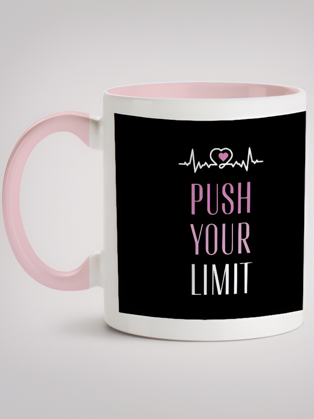 

MOTIVATE BOX Black & White Printed Ceramic Glossy Mugs 330 ml