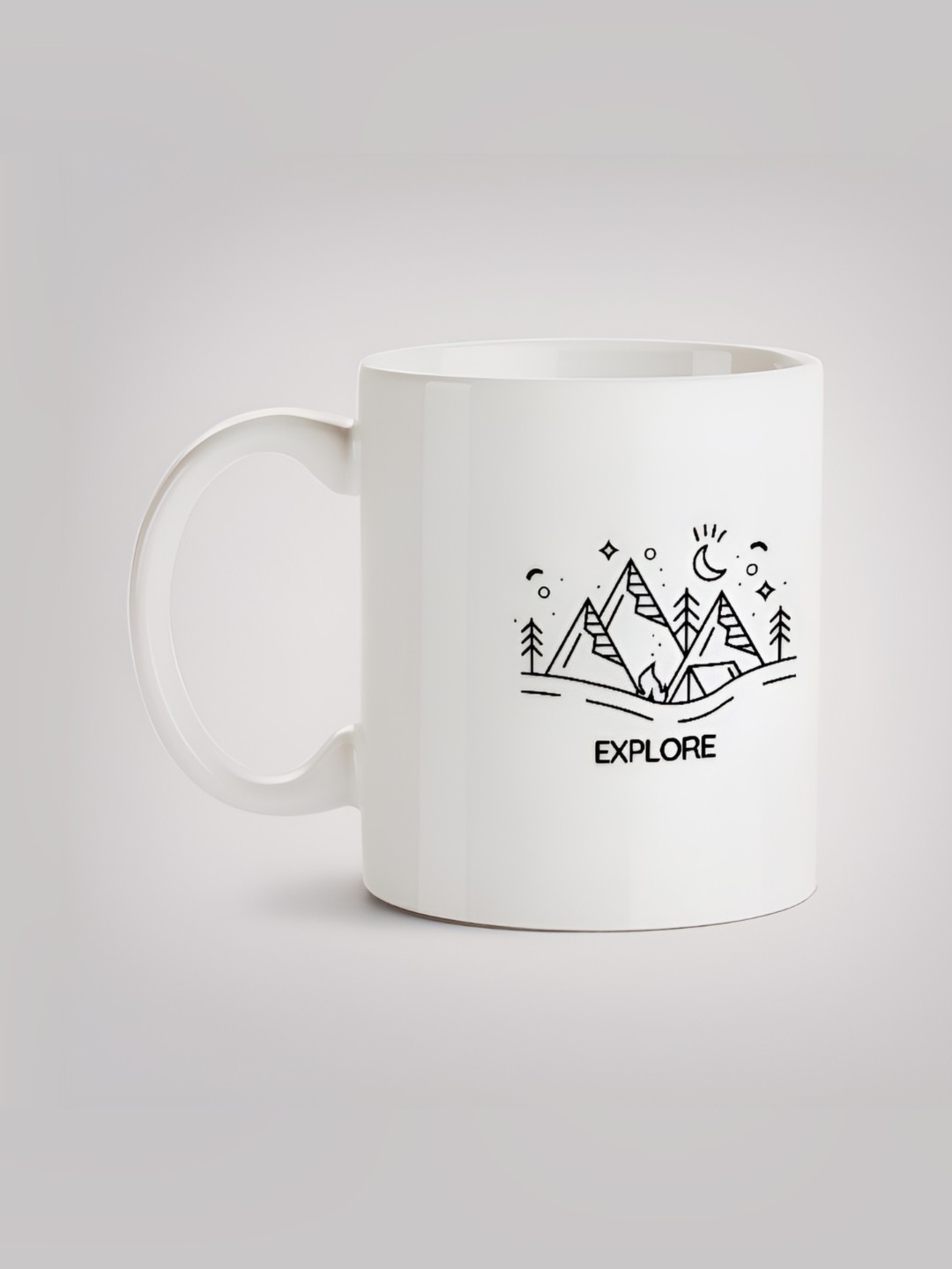 

MOTIVATE BOX Black & White Text or Slogans Printed Ceramic Glossy Mugs 330 ml