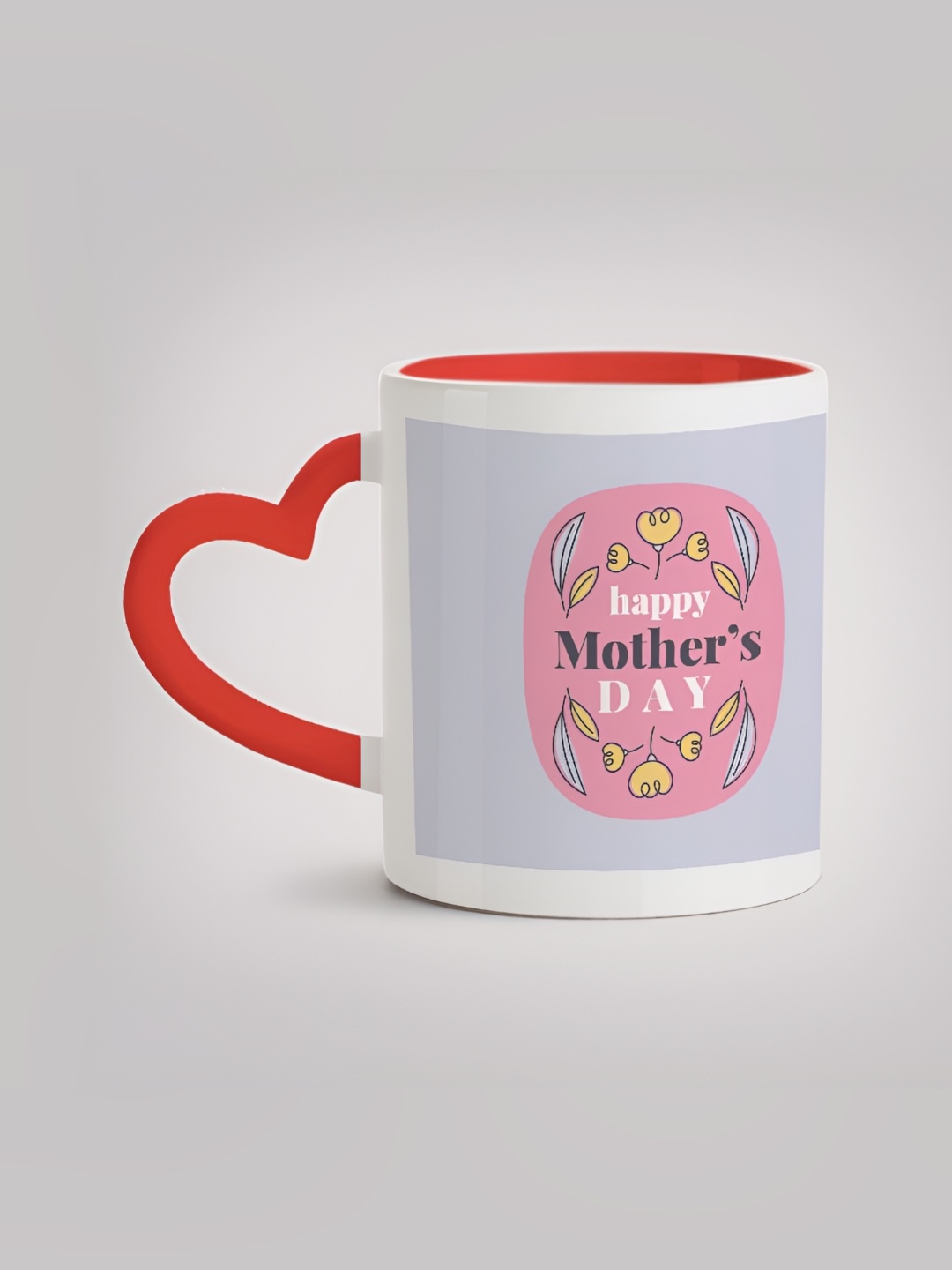 

MOTIVATE BOX White & Red Printed Glossy Ceramic Mug 330ml