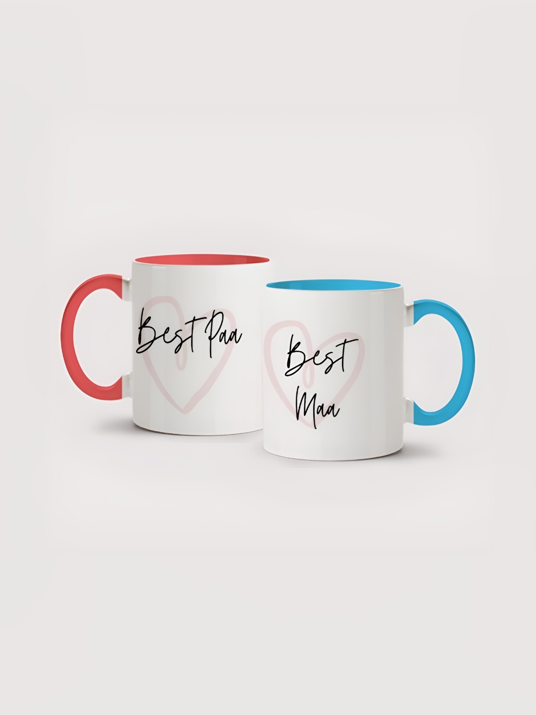 

MOTIVATE BOX White & Blue 2 Pieces Text or Slogans Printed Ceramic Glossy Mug 330 ml