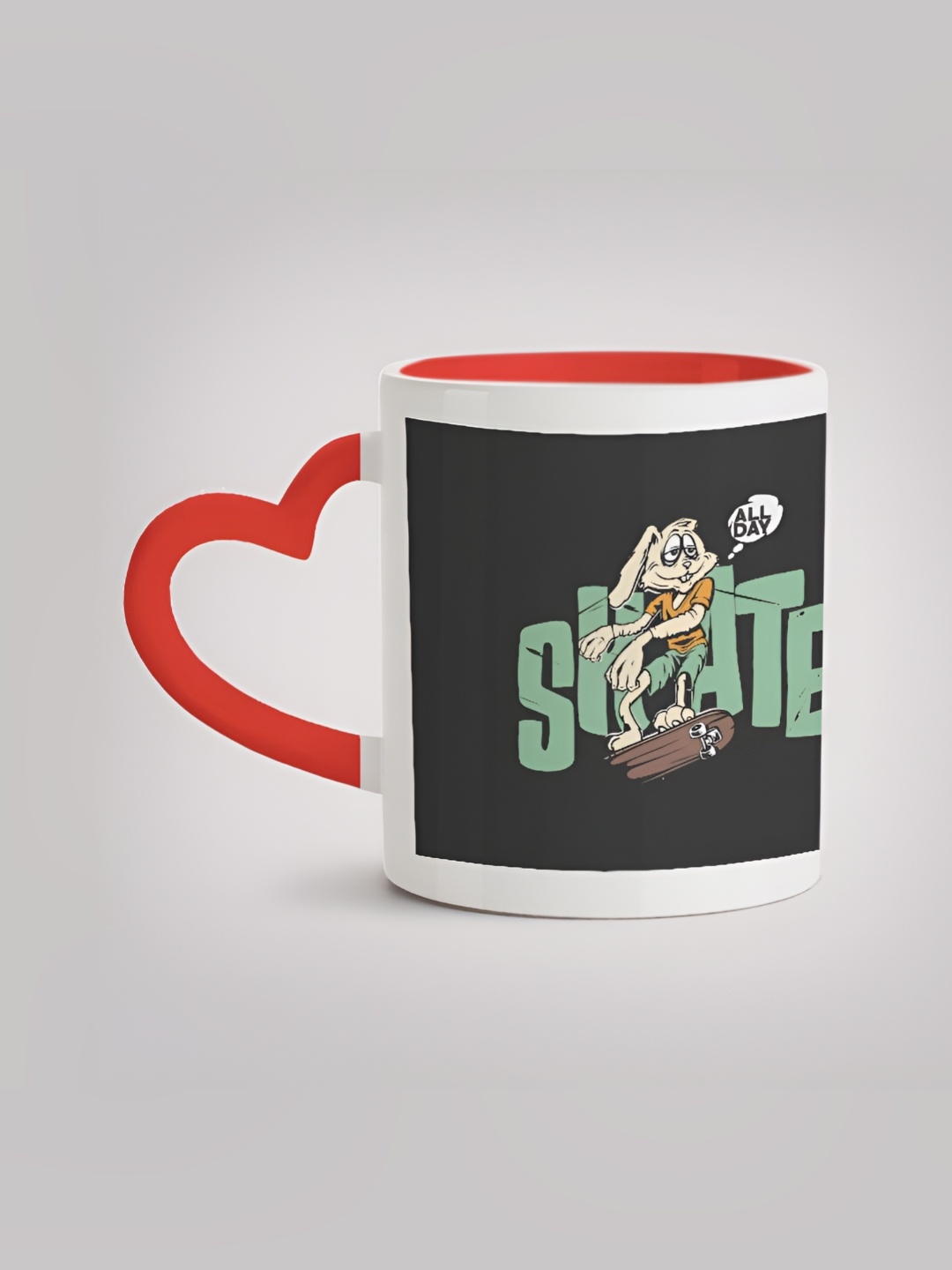 

MOTIVATE BOX White & Black Ceramic Printed Mugs 330 ml