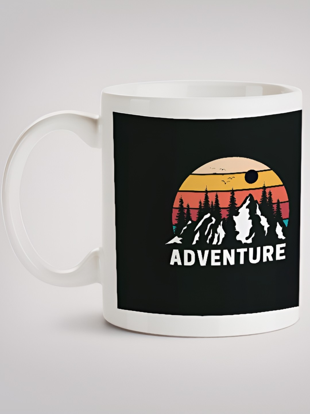 

MOTIVATE BOX White & Black Printed Ceramic Glossy Mug 330ml