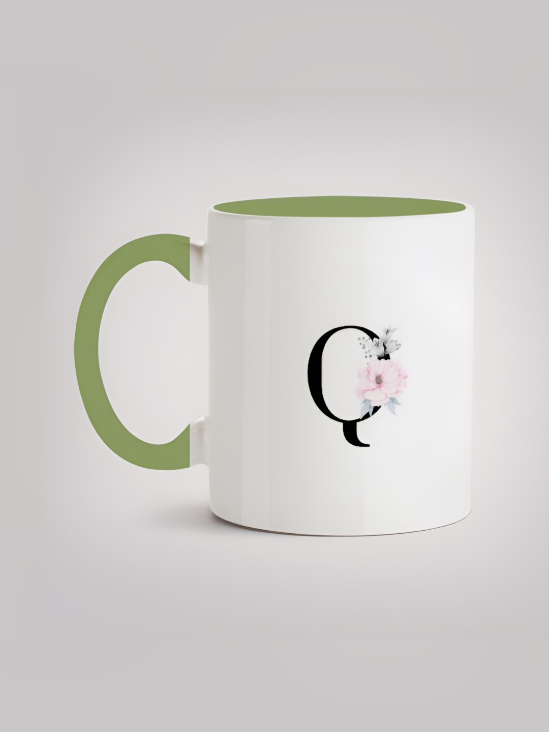 

MOTIVATE BOX White & Green Printed Glossy Ceramic Mugs 330 ml