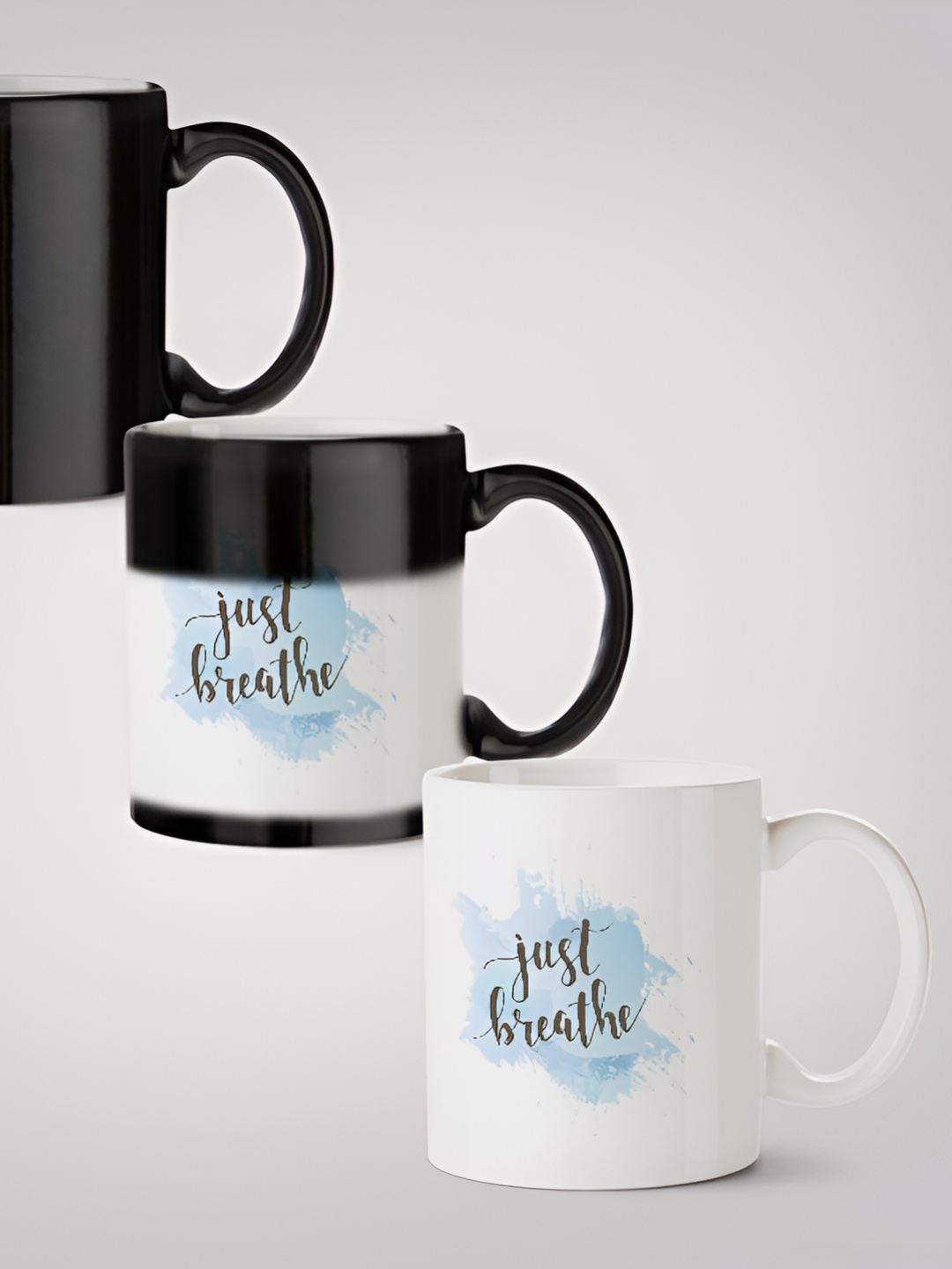 

MOTIVATE BOX White & Black Printed Ceramic Glossy Mugs Set of Cups and Mugs