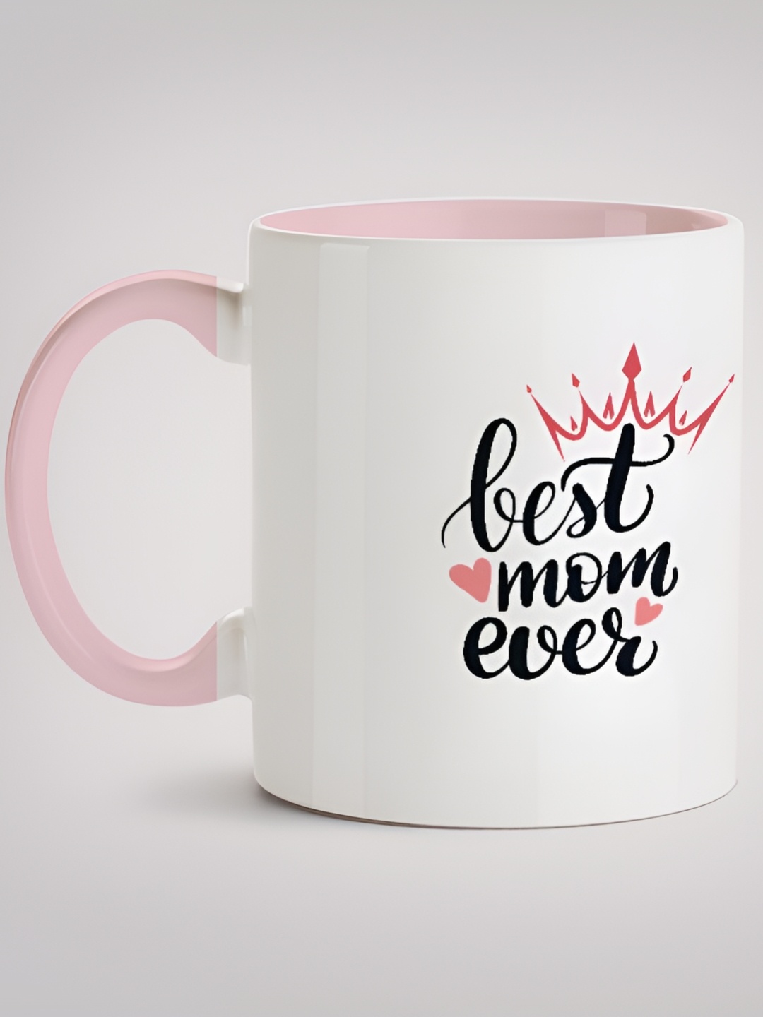 

MOTIVATE BOX White & Pink Printed Ceramic Microwave Safe Glossy Finished Mug 330 ml