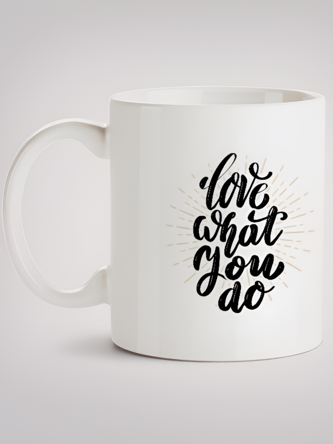 

MOTIVATE BOX White & Black Printed Glossy Ceramic Mugs 330 ml