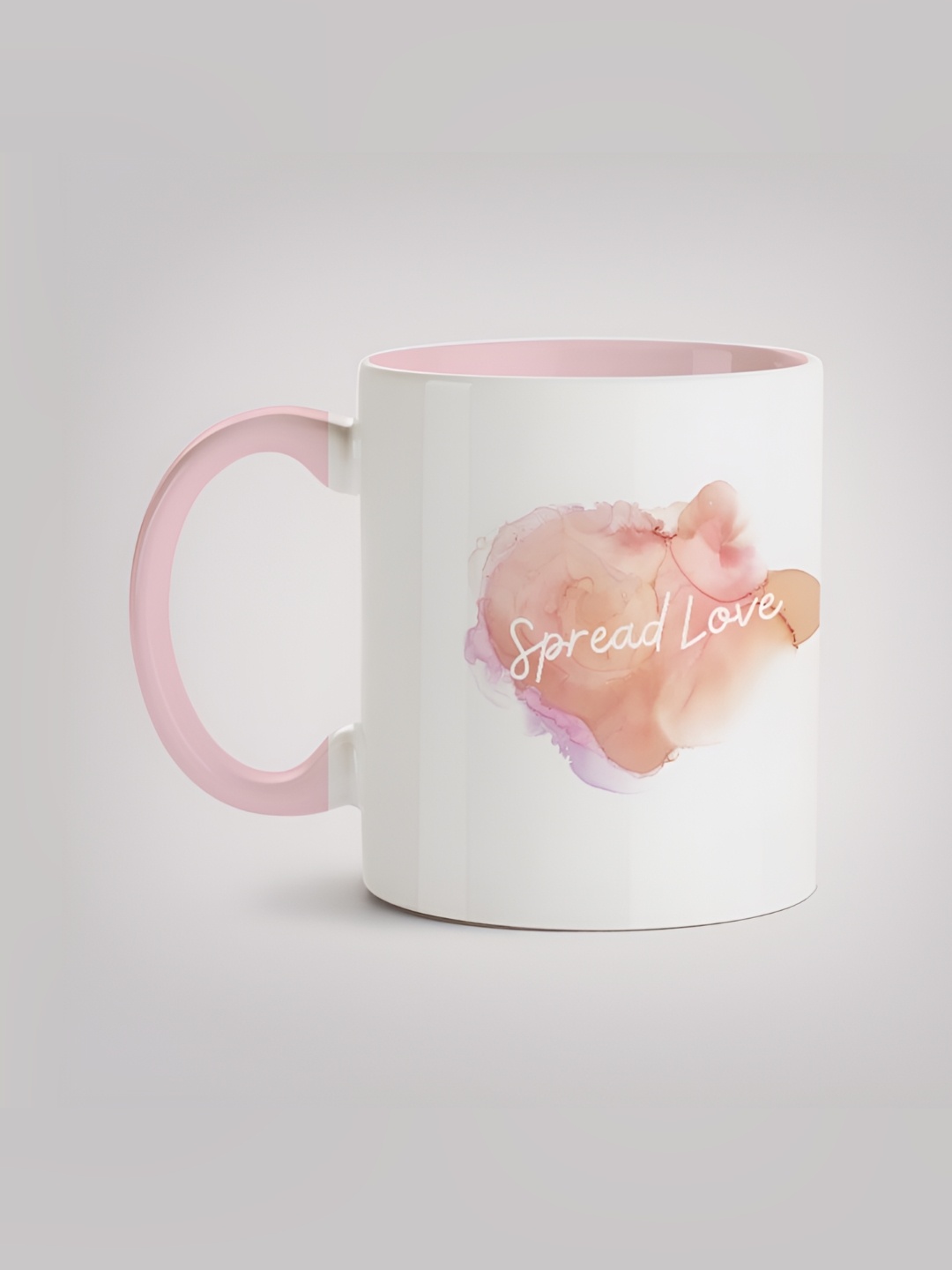 

MOTIVATE BOX White & Pink Printed Ceramic Glossy Mug 330ml