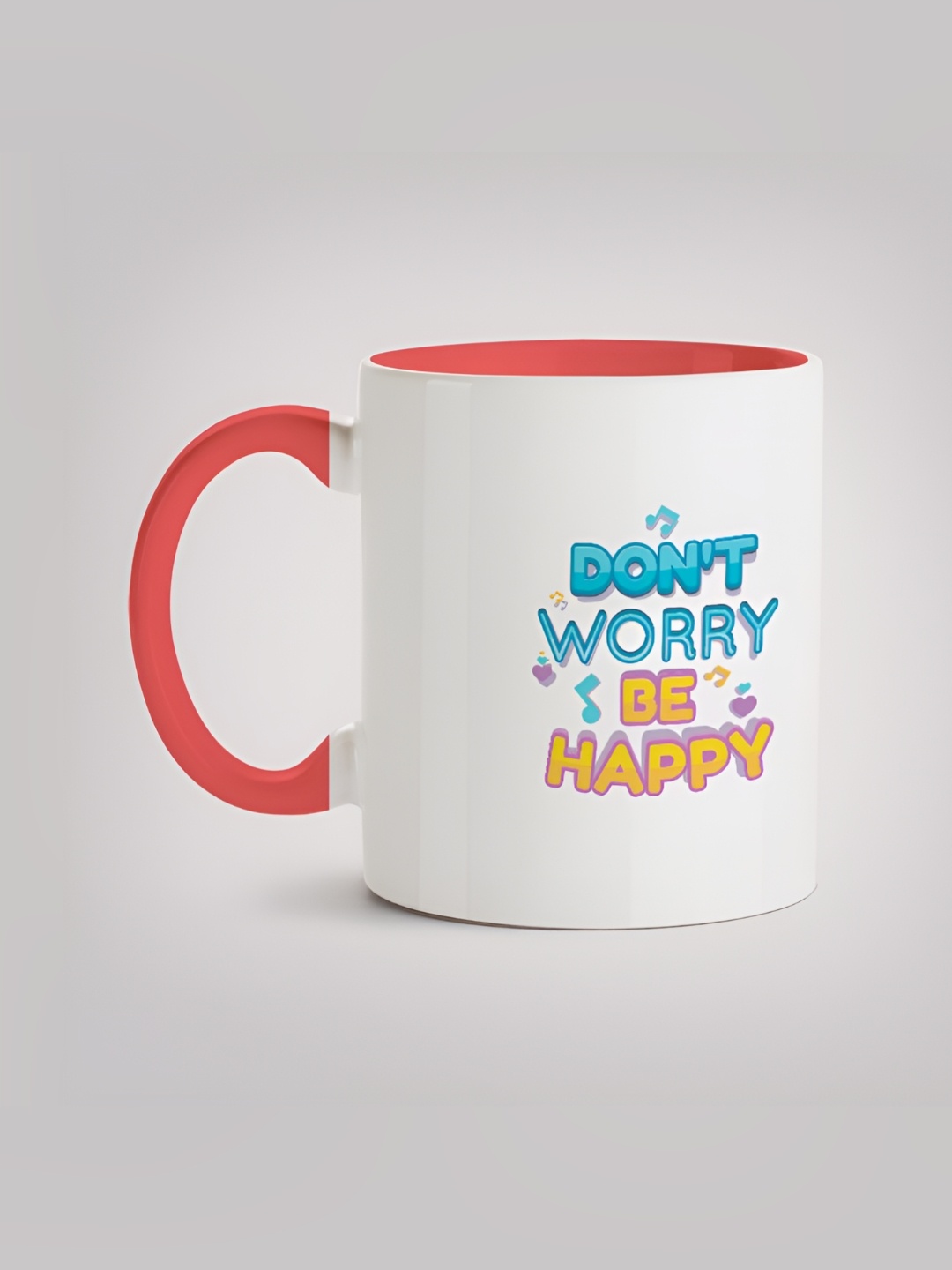 

MOTIVATE BOX White & Red Typography Printed Microwave Safe Ceramic Mugs 330ml